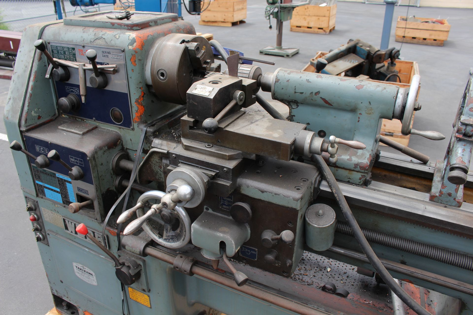 WEBB TSL-800D LATHE, 55-1800 RPM, 6" 3-JAW CHUCK, S/N BFE00039H - Image 2 of 3