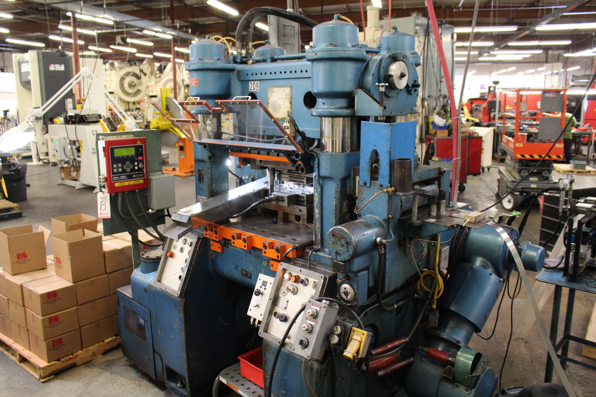 BRUDERER MODEL BSTA-60H HIGH SPEED STAMPING PRESS, 60-TON, DIE PRO 1500 WINTRISS DIE PROTECTION, 4 - Image 2 of 20