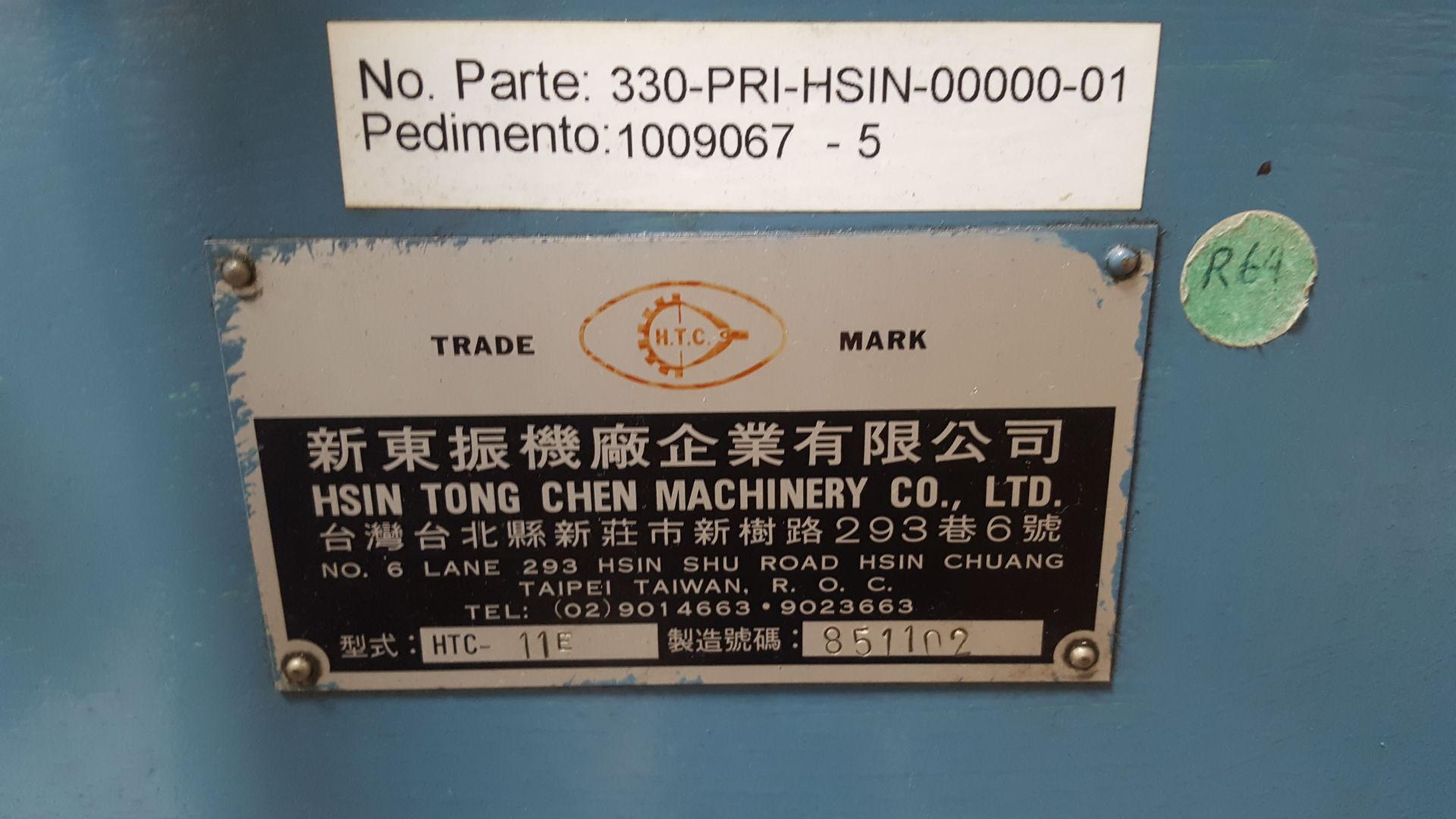 HSIN TONG CHEN COILING MACHINE, MODEL HTC-11E, S/N 851102 - Image 4 of 4