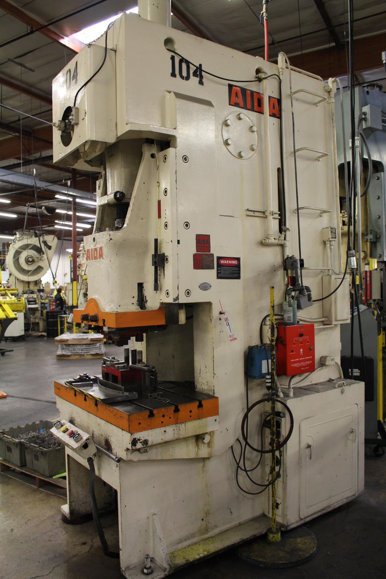 AIDA MODEL PP-XG0-100SU (II) PUNCH PRESS, 100-TON CAPACITY, 6.6" STROKE, 50 SPM, 41.7" X 22" - Image 3 of 9