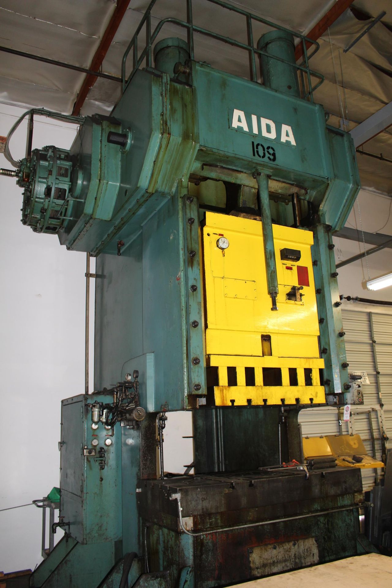 AIDA MODEL PC-30 PUNCH PRESS, 300 TON CAPACITY,AIR CUSHION, 15.7" STROKE, 30 SPM, 70" X 30" - Image 7 of 21