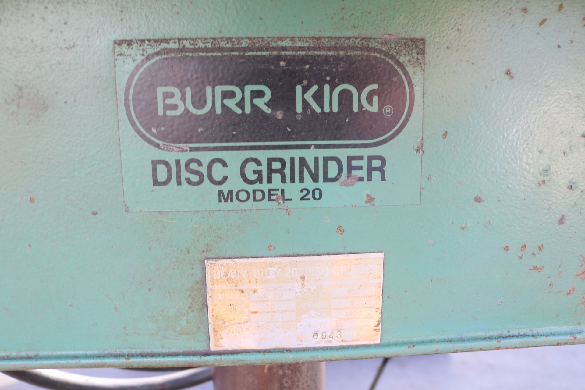 BURR KING DISC GRINDER, MODEL 20 - Image 3 of 3