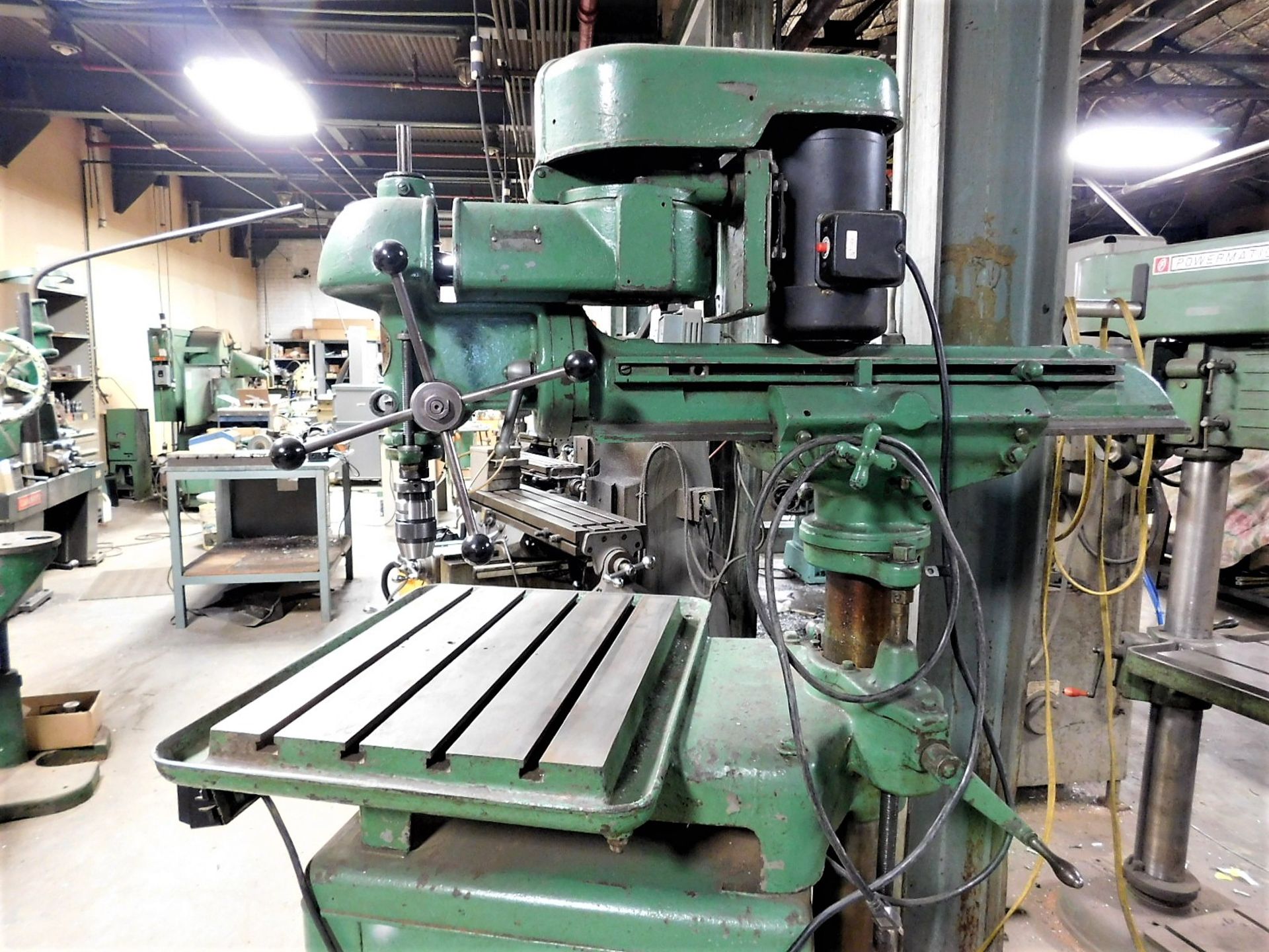 WALKER-TURNER RADIAL DRILL, FLOOR MODEL ON HEAVY DUTY LOCKING CASTERS, W/ ACCUPRO SPEED CHUCK - Image 3 of 5