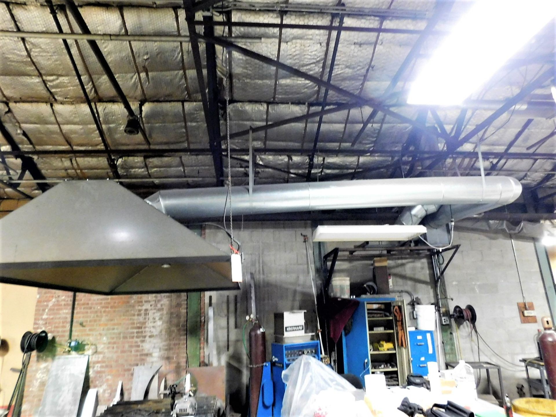 10' X 6' FUME HOOD W/ EXHAUST FAN AND DUCTING, GREAT FOR THE TRACK TORCH - Image 3 of 5