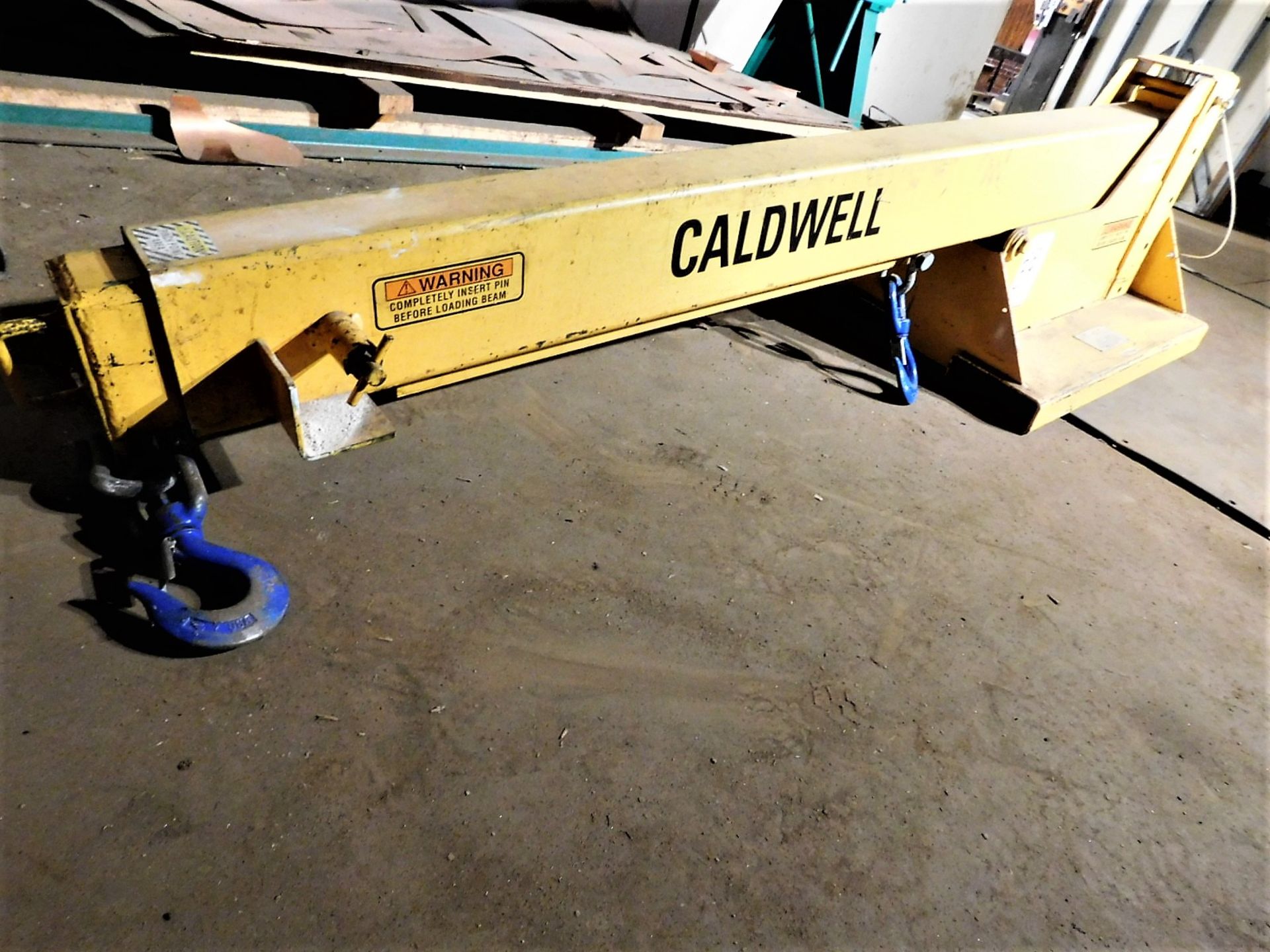 CALDWELL LIF-TRUC FORKLIFT BOOM, MODEL PB-60S, 12' MAX HORIZONTAL REACH, S/N 94225 - Image 3 of 4