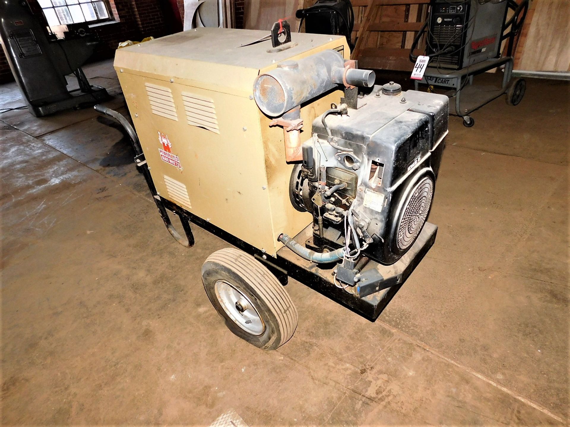 HOBART POWERWELD PORTABLE GASOLINE POWERED AC/DC WELDING POWER SOURCE, S/N 86WS07386, 6500 WATTS, W/ - Image 3 of 6