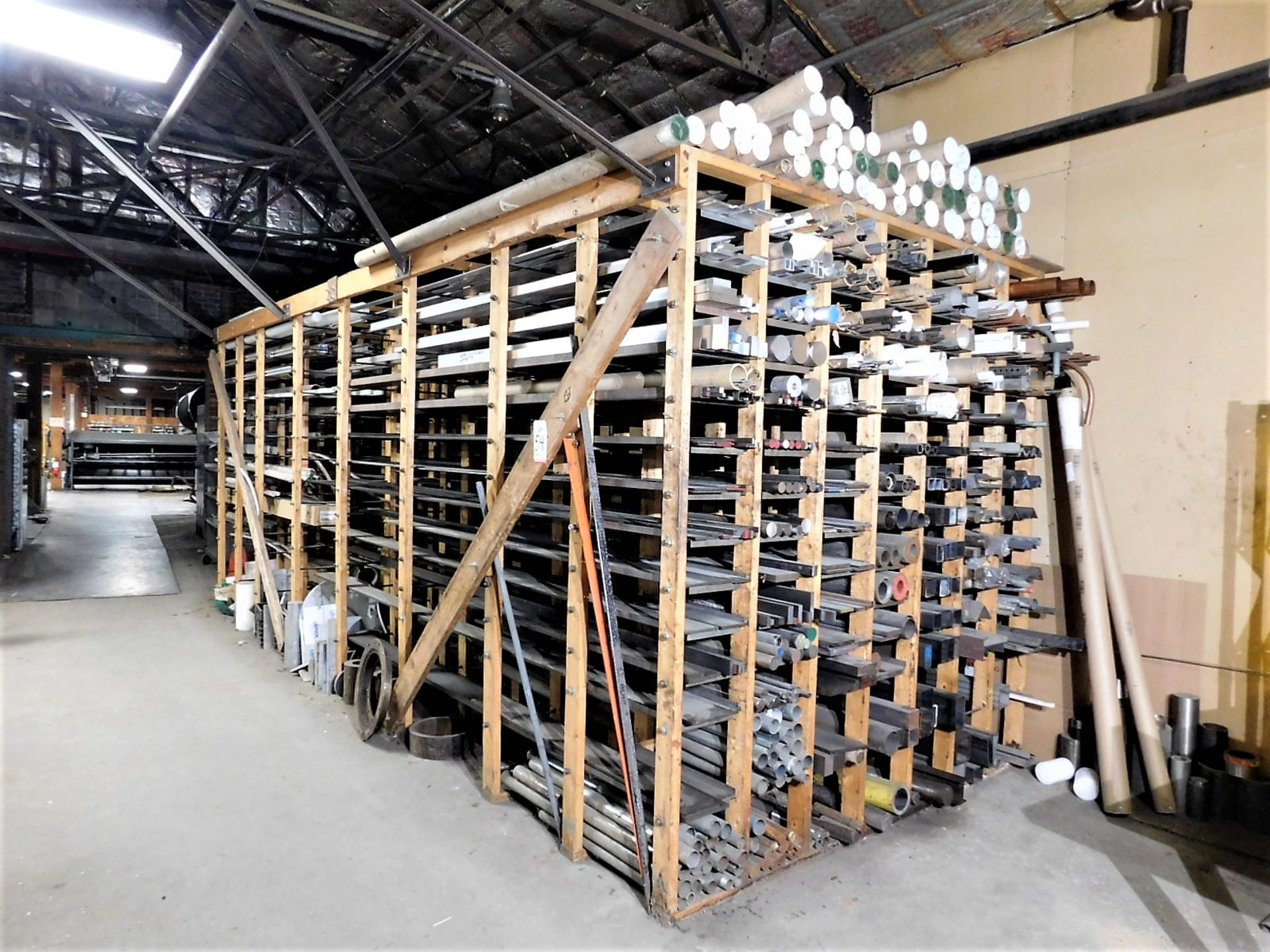 LOT - ENORMOUS QUANTITY OF USEABLE MATERIAL, WITH OR WITHOUT BOLT-TOGETHER RACK. MATERIAL INCLUDES