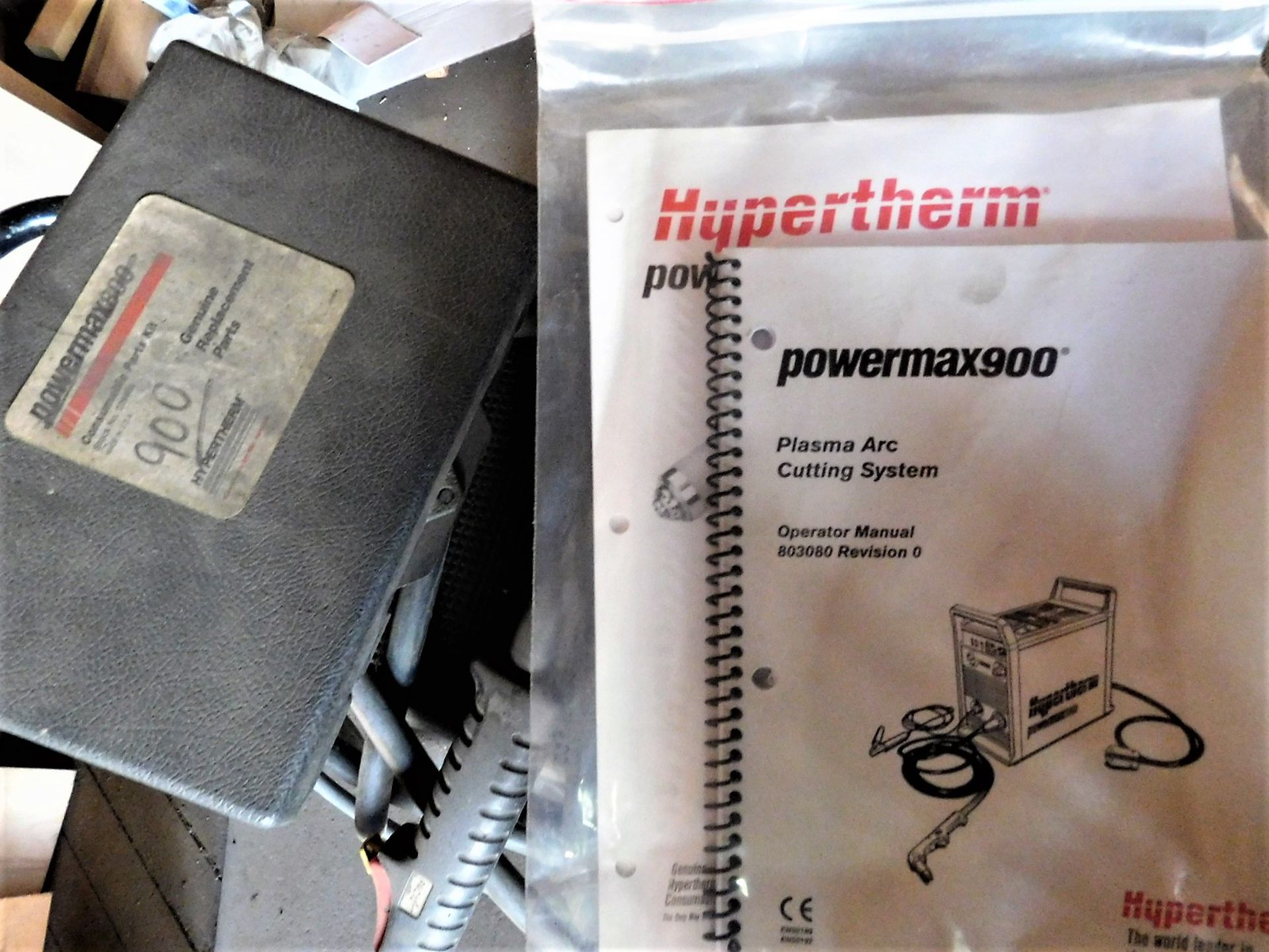 HYPERTHERM POWERMAX 900 PORTABLE PLASMA CUTTER, NO. 083063, S/N 900-008085 - Image 4 of 4