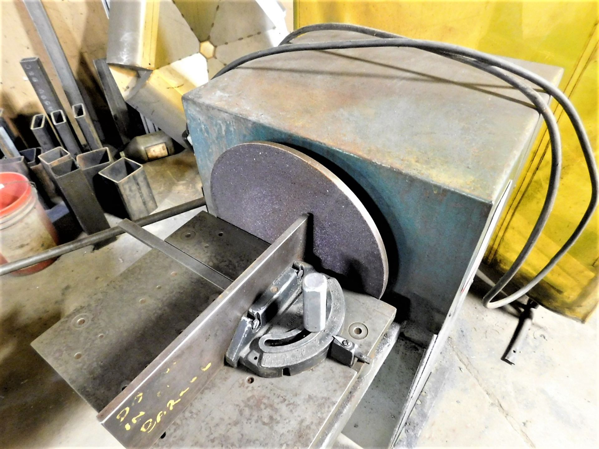 12" VERTICAL DISK SQUARING GRINDER, W/ MITER GAUGE - Image 2 of 4