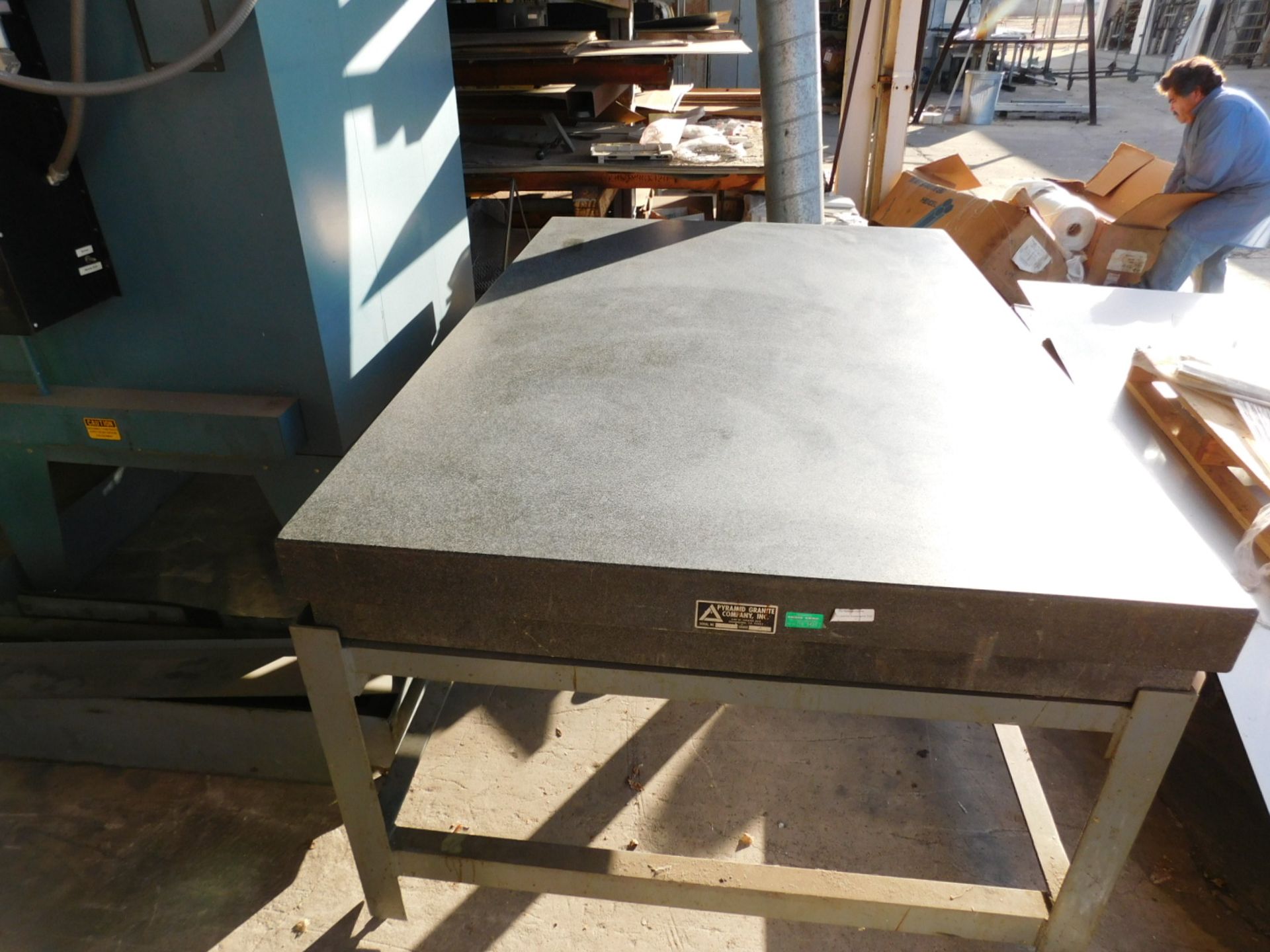 PYRAMID SURFACE PLATE, 4' X 6' X 8-1/4", GRADE A, S/N 5990, STEEL STAND - Image 3 of 4