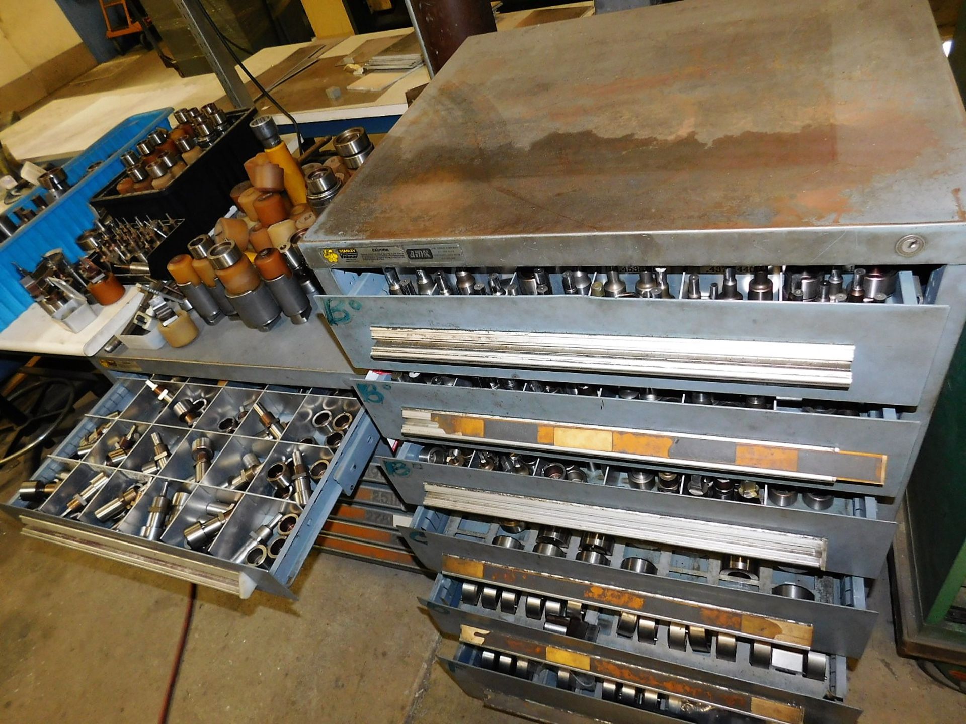 LOT - (2) CABINETS W/ CONTENTS INSIDE & ON TOP OF TOOLING FOR THE WIEDEMANN CENTRUM C-1000