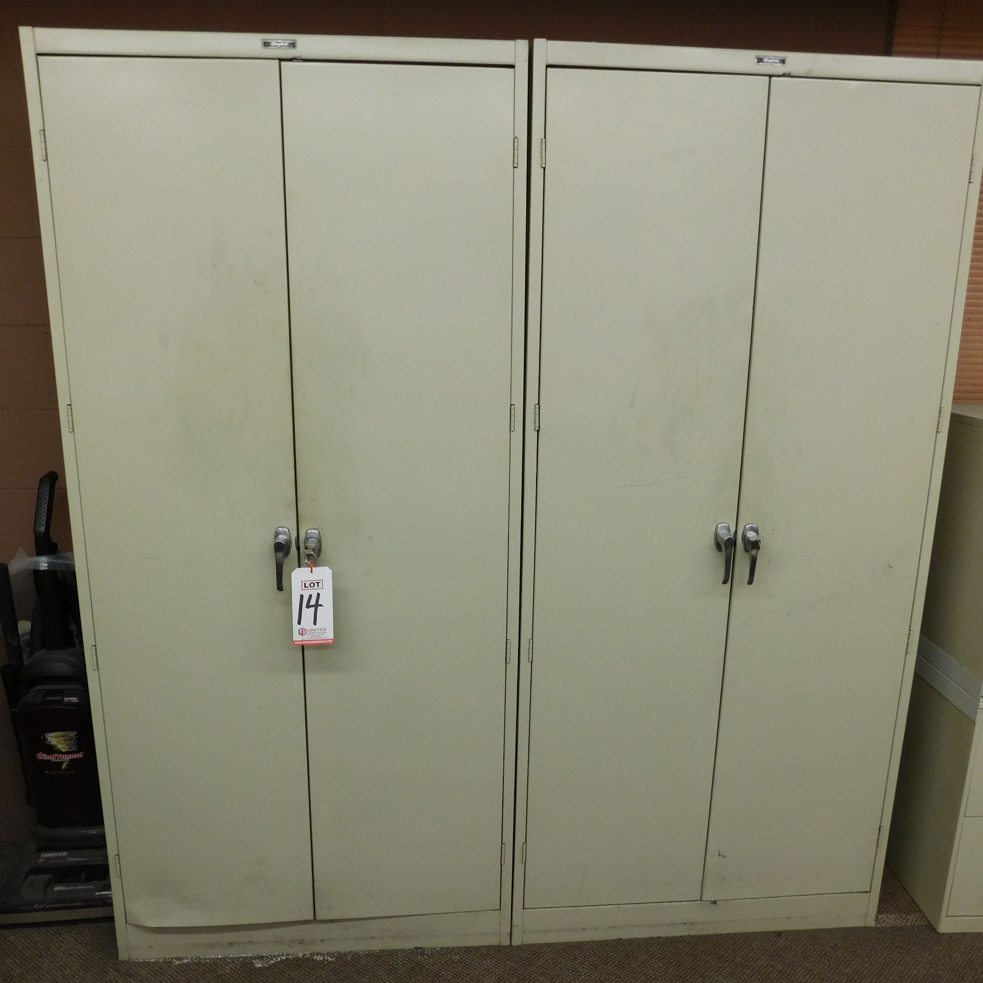 LOT - (2) DAYTON STORAGE CABINETS W/ KEYS