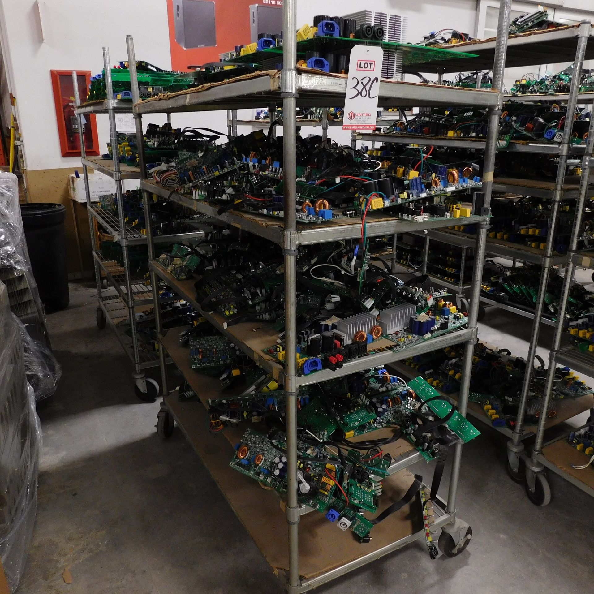 LOT - (2) METRO CARTS FULL OF ELECTRONIC COMPONENTS