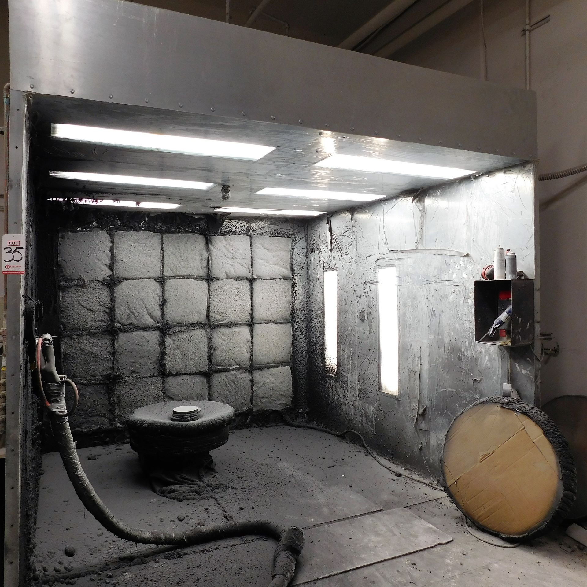 SPRAY BOOTH, APPROX. 1 YEAR OLD, 10'W X 10'D X 8'H, LIGHTED (DELAYED PICKUP; MARCH 22) - Image 3 of 4