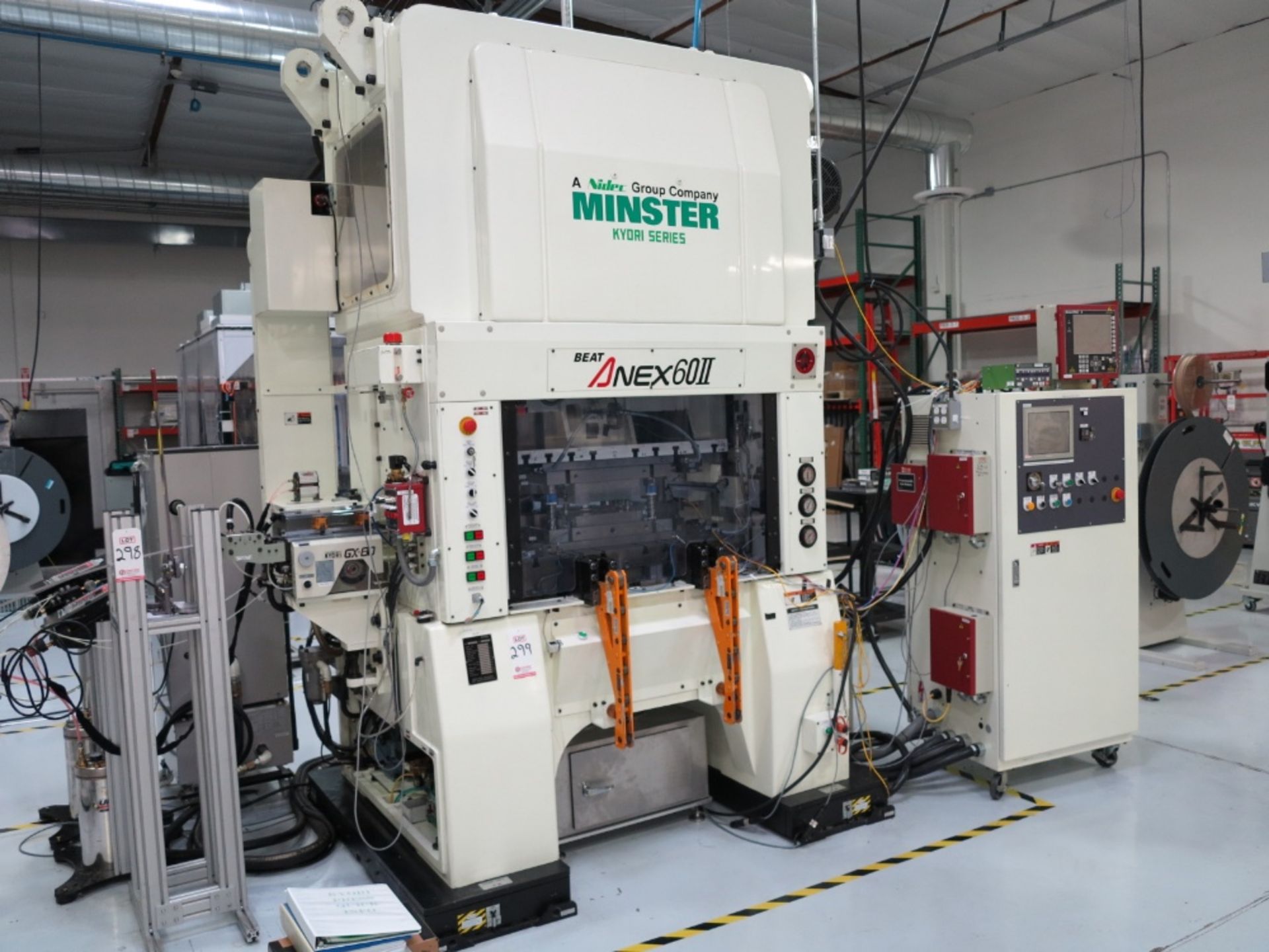 2012 NIDEC MINSTER, KYORI SERIES ANEX-60II, HIGH-SPEED BLANKING PRESS, 60 US/600 KN TON CAPACITY,