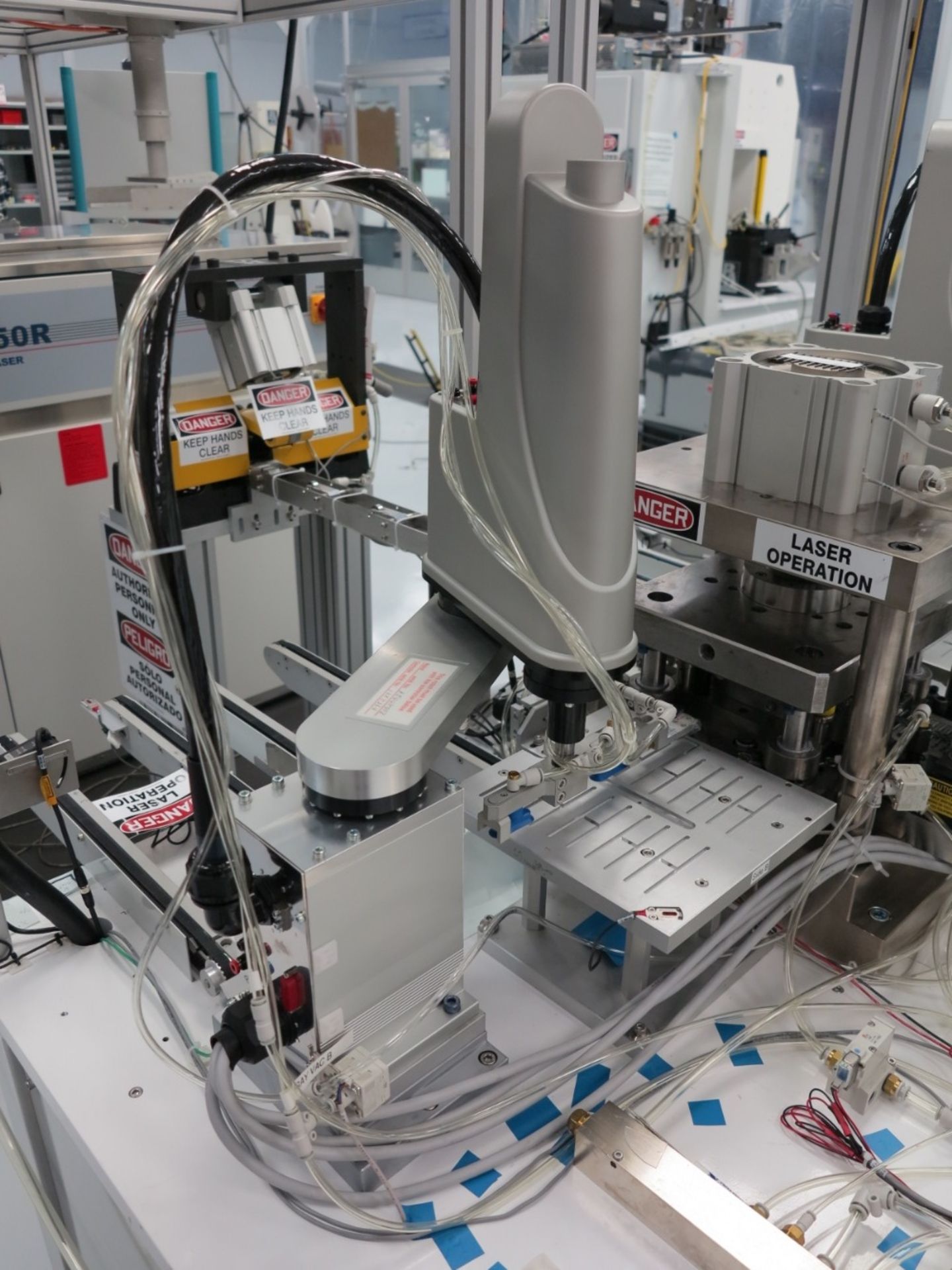 SECTION OF SINGULATION AND PACKAGING LINE W/ (2) YAMAHA MODEL YK400XG ROBOTS, S/N 13YKJ445001 AND - Image 3 of 4