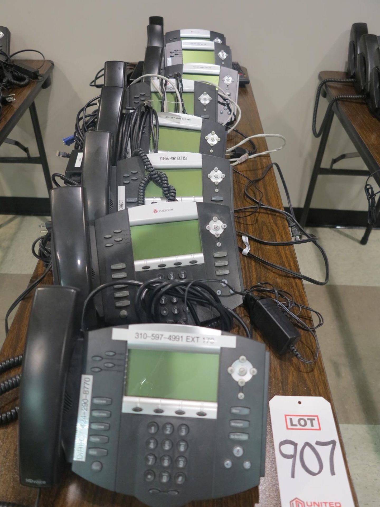 LOT - (8) POLYCOM OFFICE PHONES