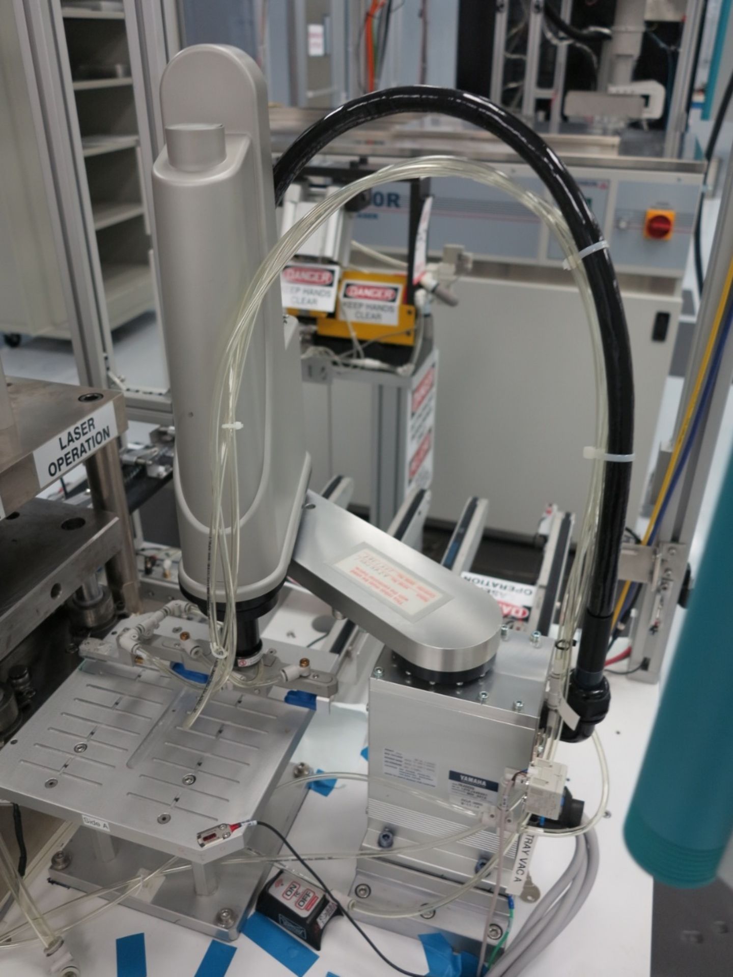 SECTION OF SINGULATION AND PACKAGING LINE W/ (2) YAMAHA MODEL YK400XG ROBOTS, S/N 13YKJ445001 AND - Image 2 of 4