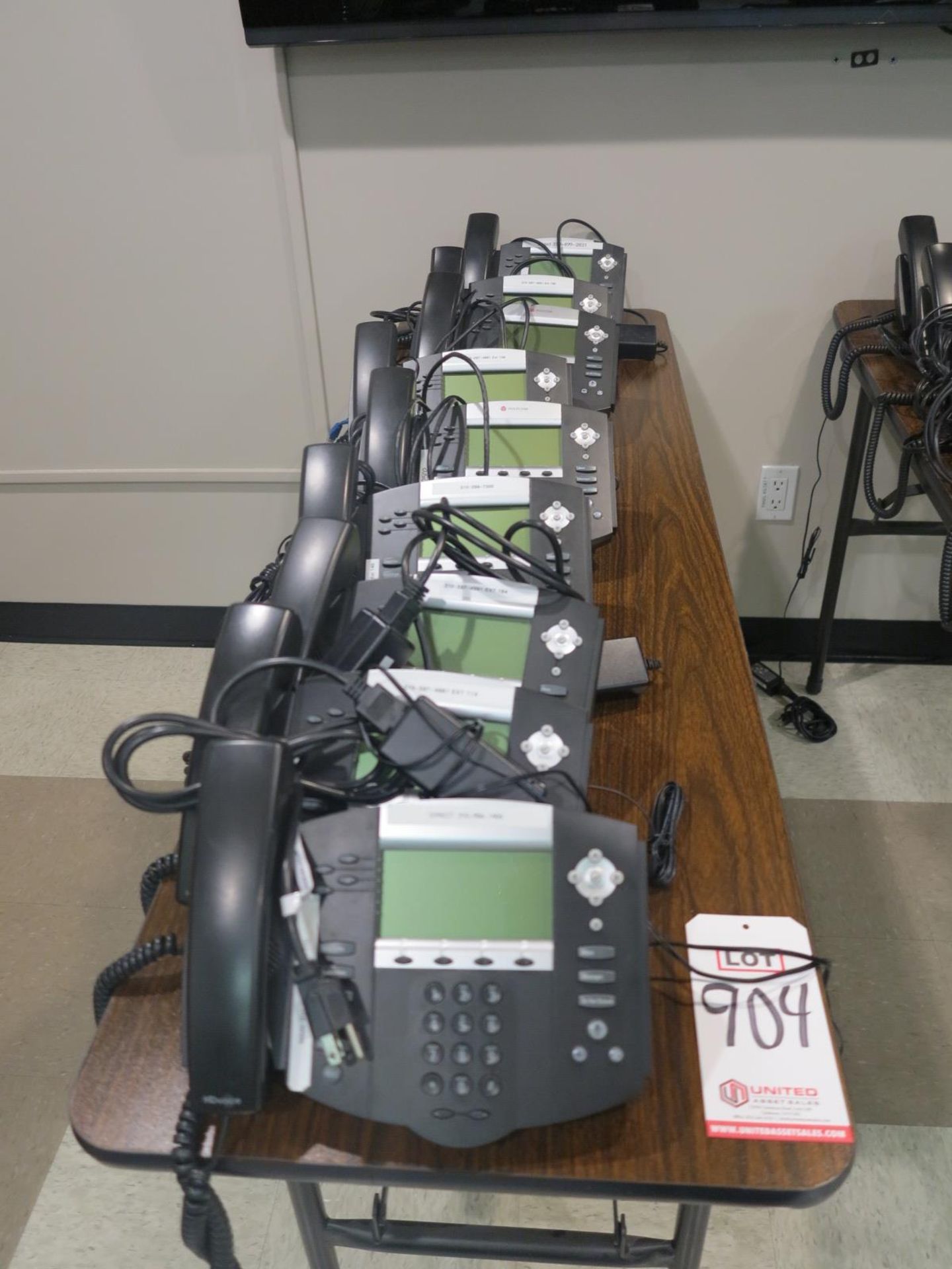 LOT - (9) POLYCOM OFFICE PHONES