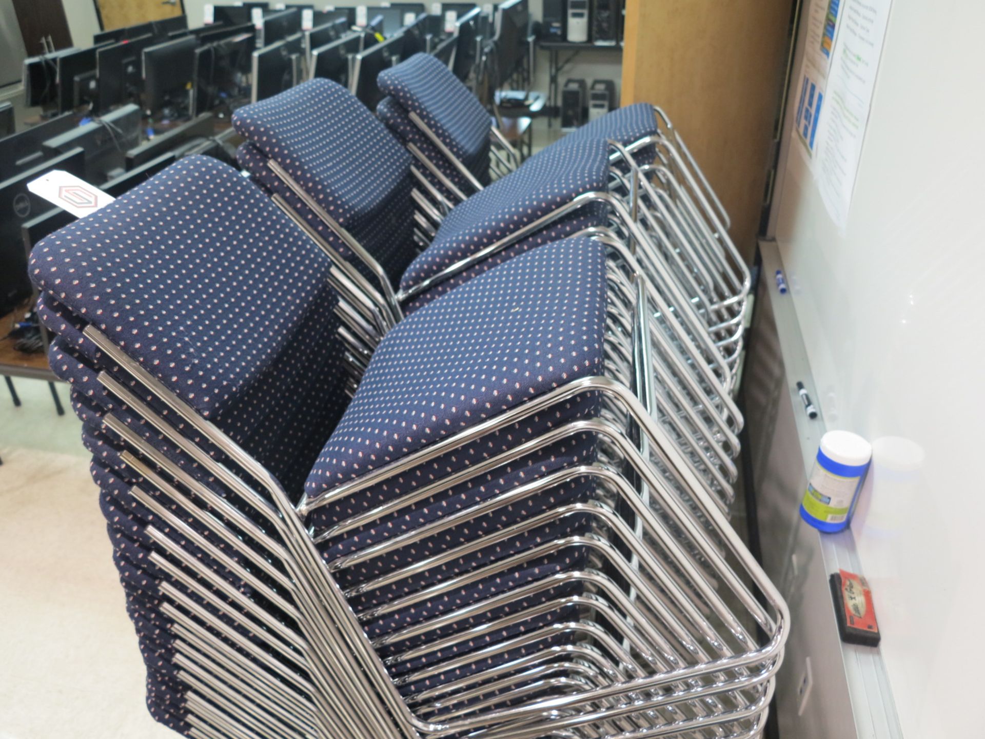 LOT - (55) CHAIRS AND (19) FOLDING TABLES, W/ CARTS FOR CHAIRS AND TABLES - Image 2 of 3