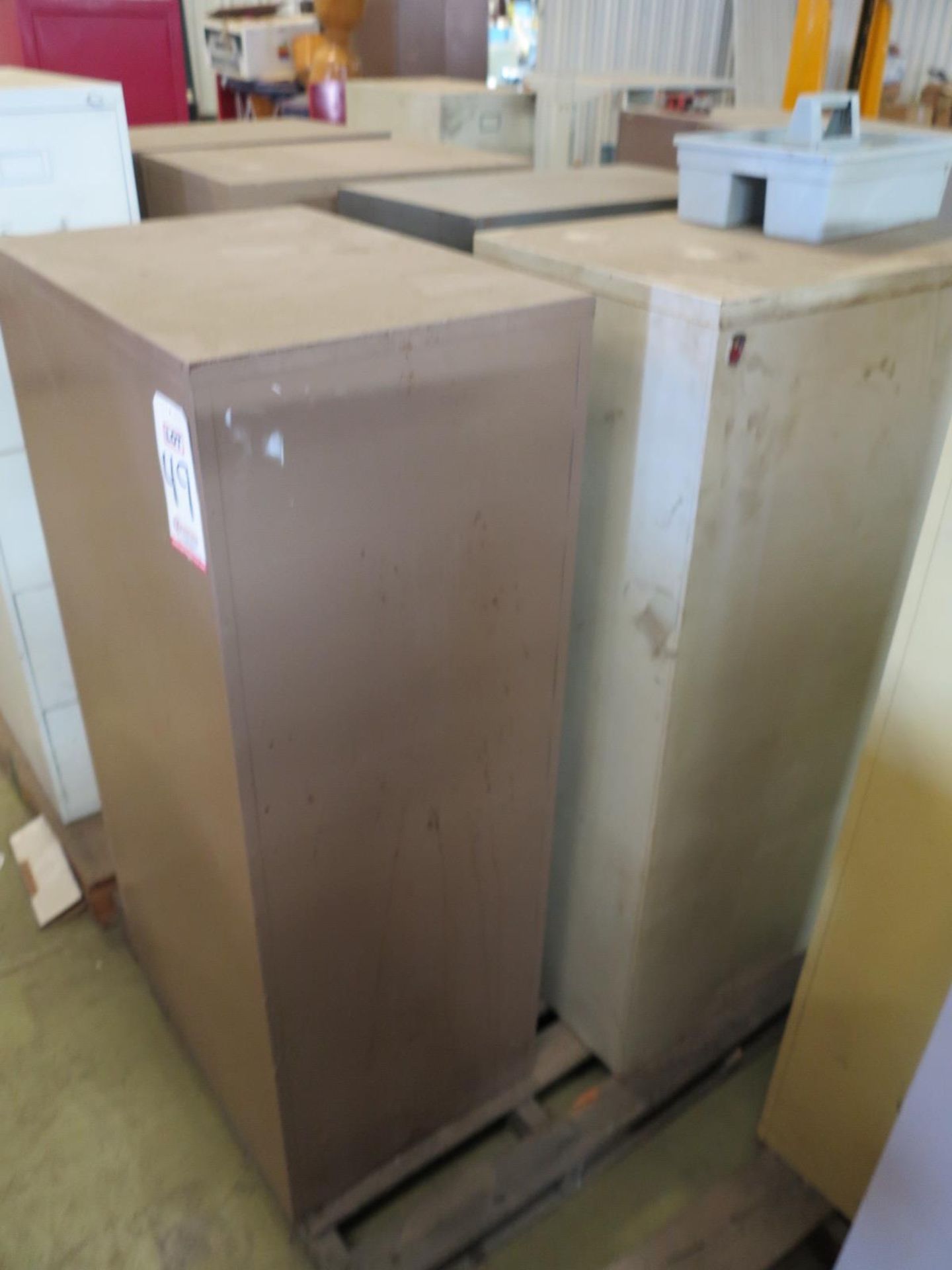 LOT - PALLET W/ (3) FILE CABINETS