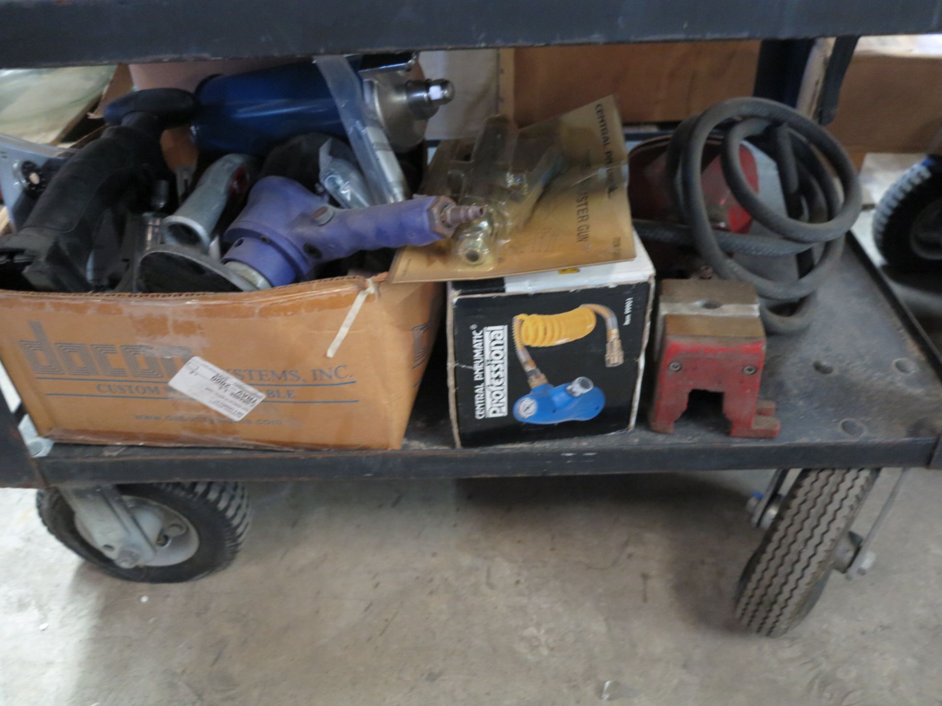 CART W/ CONTENTS, AIR TOOLS, VACUUM PUMPS, BLAST GUNS - Image 3 of 3