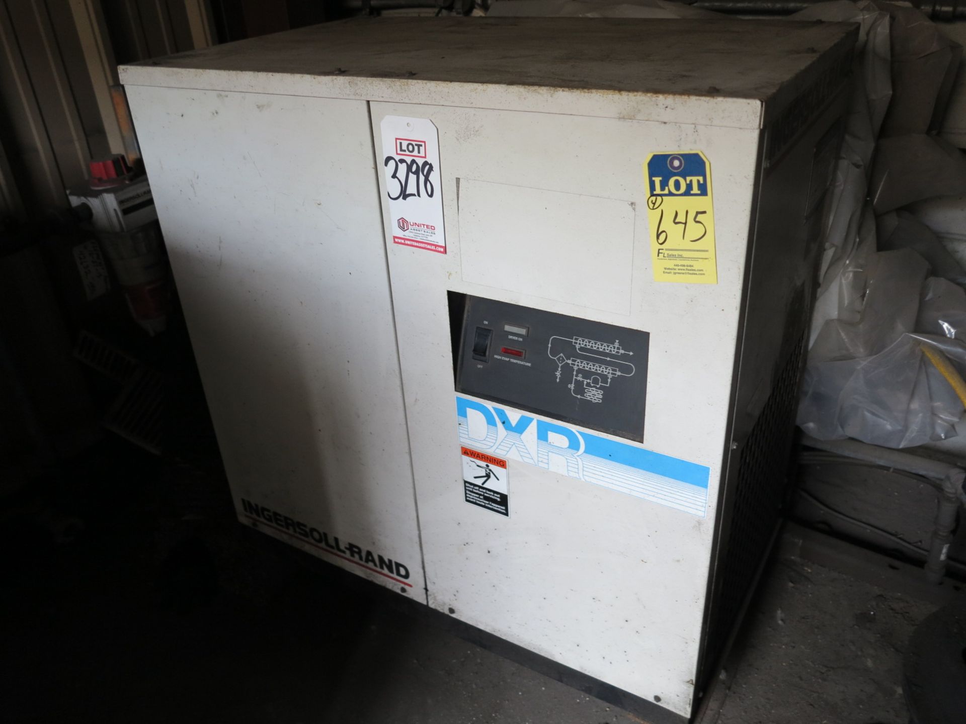 INGERSOLL RAND REFRIGERATED COMPRESSED AIR DRYER, MODEL DXR75, S/N 97ADXR0148 - Image 2 of 2