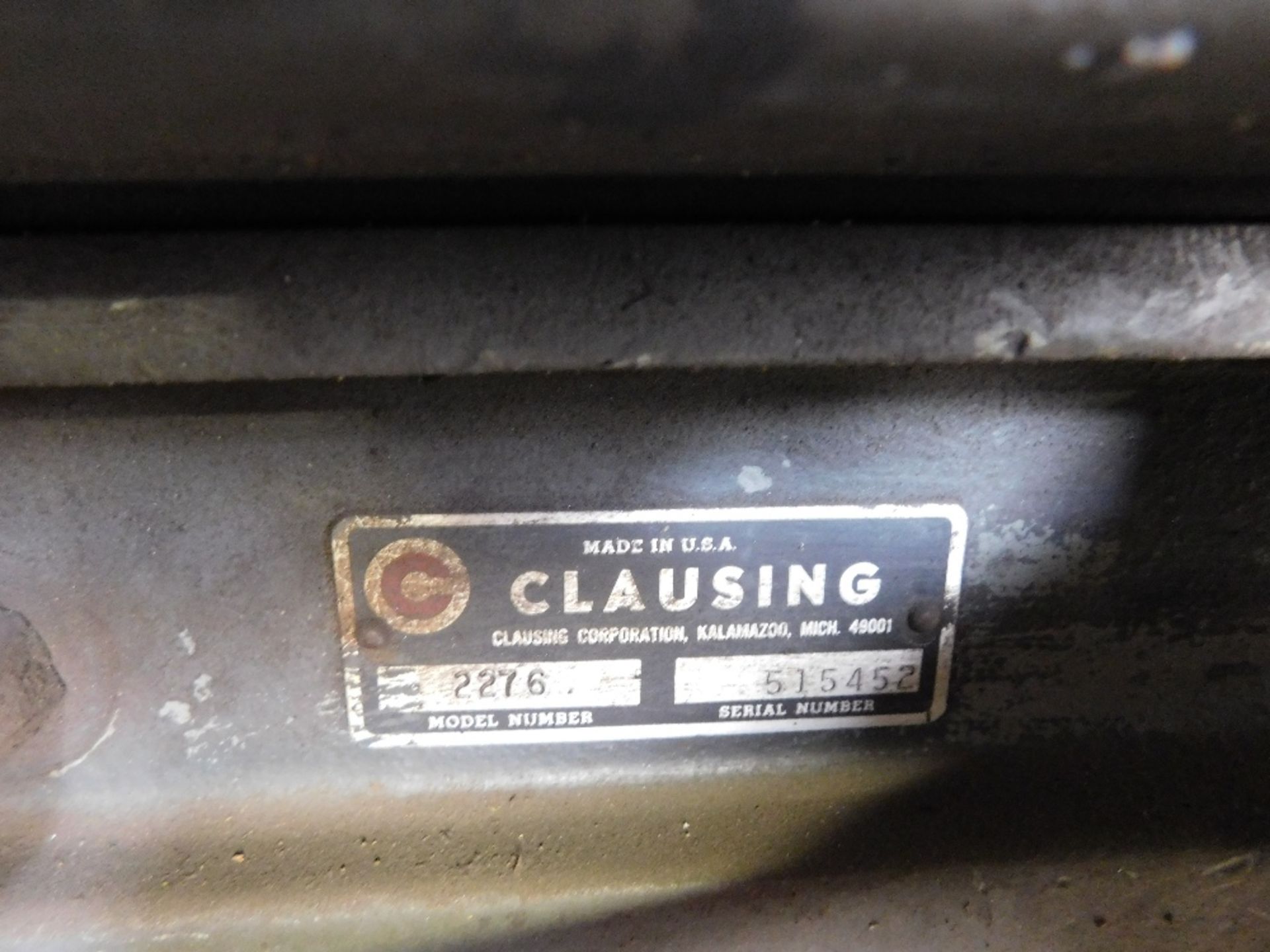 CLAUSING MODEL 2276 DRILL PRESS, S/N 515452 - Image 2 of 2