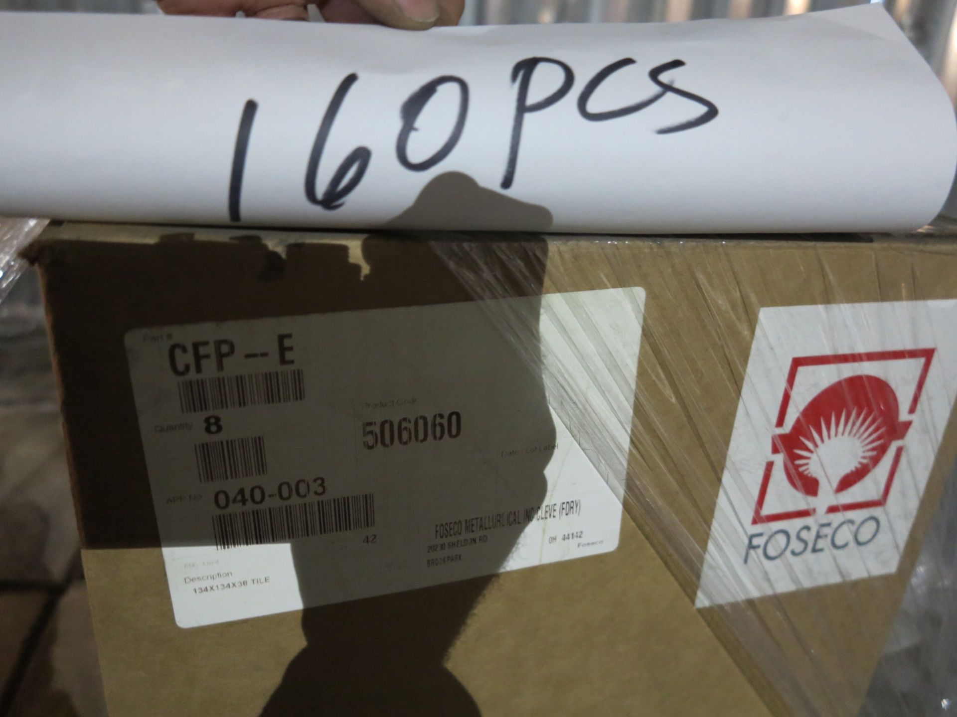 LOT - (6) PALLETS OF FOSECO EXOTHERMIC INSULATION SLEEVES AND AKRON PORCELAIN PRODUCTS, SEE PHOTOS - Image 5 of 7