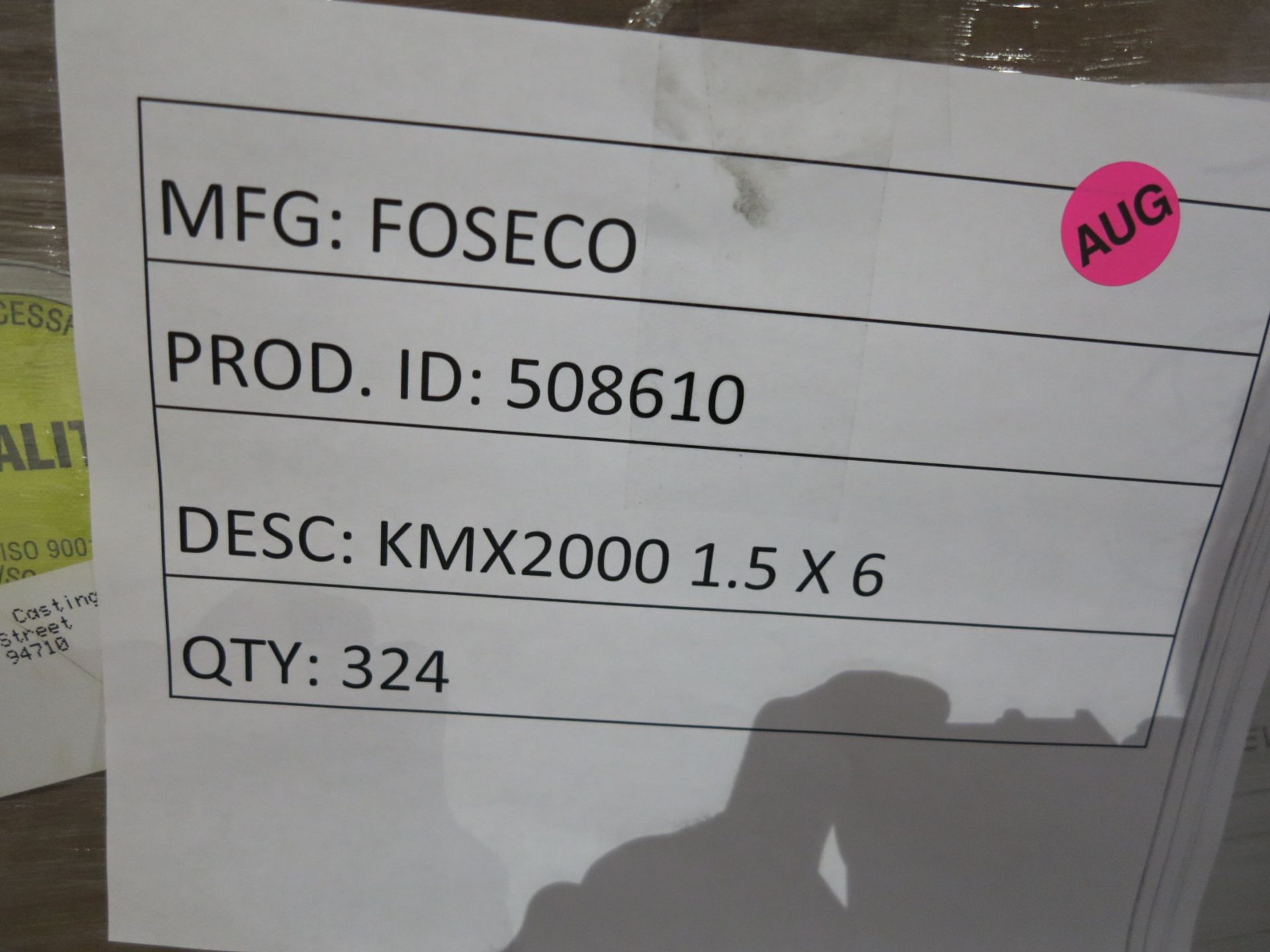 LOT - (6) PALLETS OF FOSECO EXOTHERMIC INSULATION SLEEVES AND AKRON PORCELAIN PRODUCTS, SEE PHOTOS - Image 5 of 6