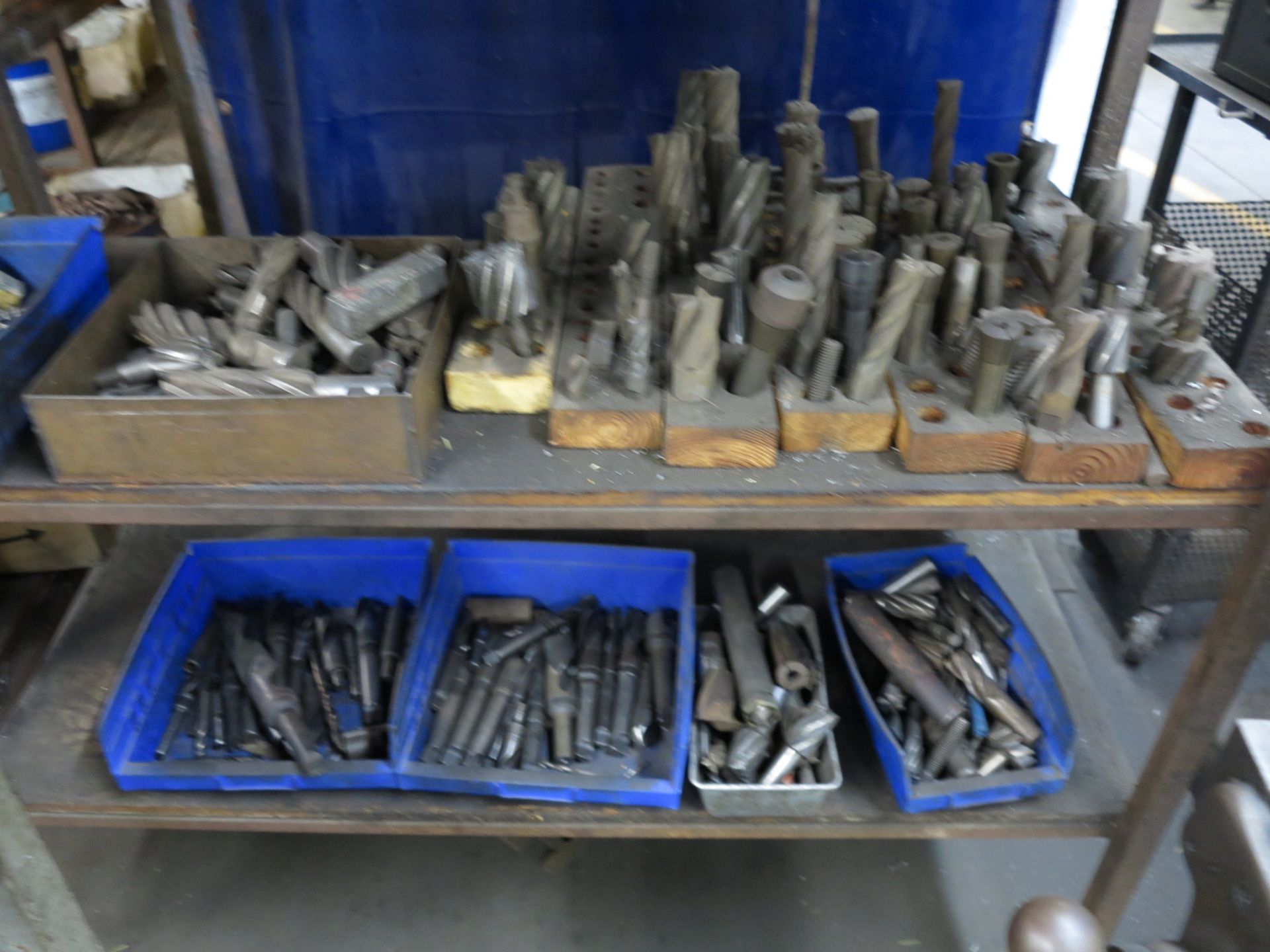 LOT - SHELF W/ CONTENTS: MILL CUTTERS, TOOLING - Image 2 of 3