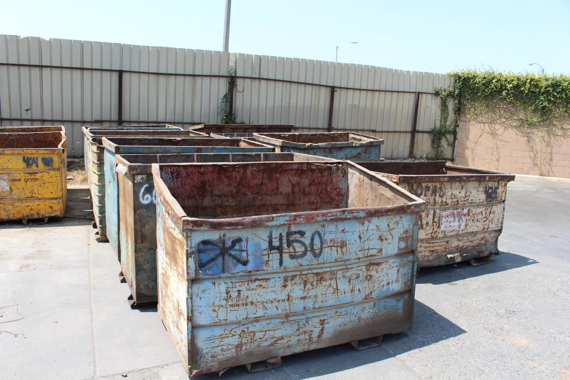 PHOTOS OF SKID STEER, STAKE BED TRUCK, FORKLIFTS, (186) METAL BINS AND SHOP EQUIPMENT - Image 17 of 37