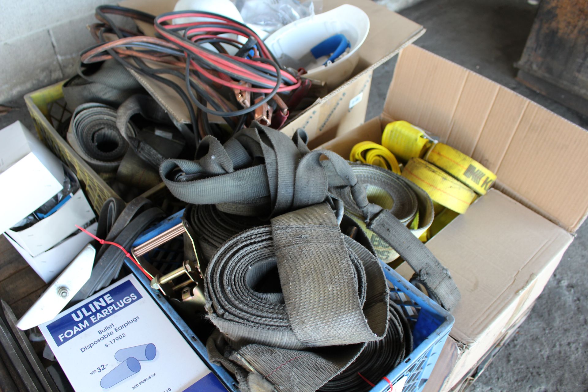 LOT - ASSORTED TOW STRAPS, HARD HATS AND MISC. ITEMS - Image 3 of 3