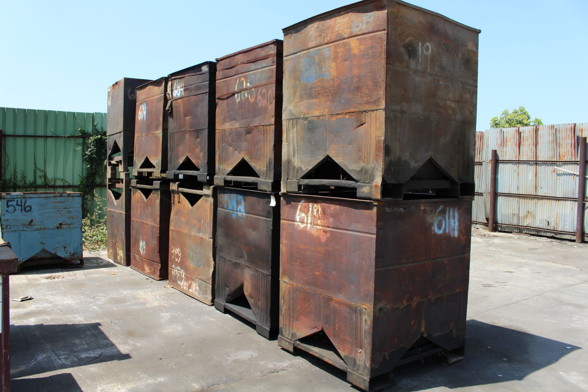 PHOTOS OF SKID STEER, STAKE BED TRUCK, FORKLIFTS, (186) METAL BINS AND SHOP EQUIPMENT - Image 14 of 37