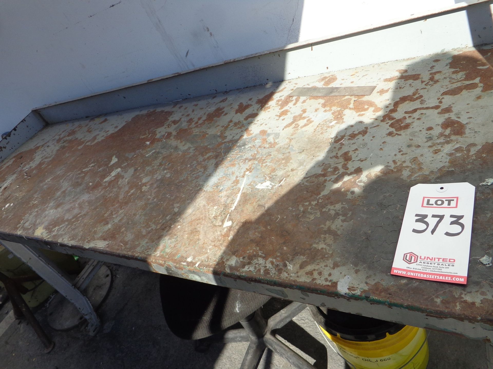 LOT - (2) STEEL WORK TABLES