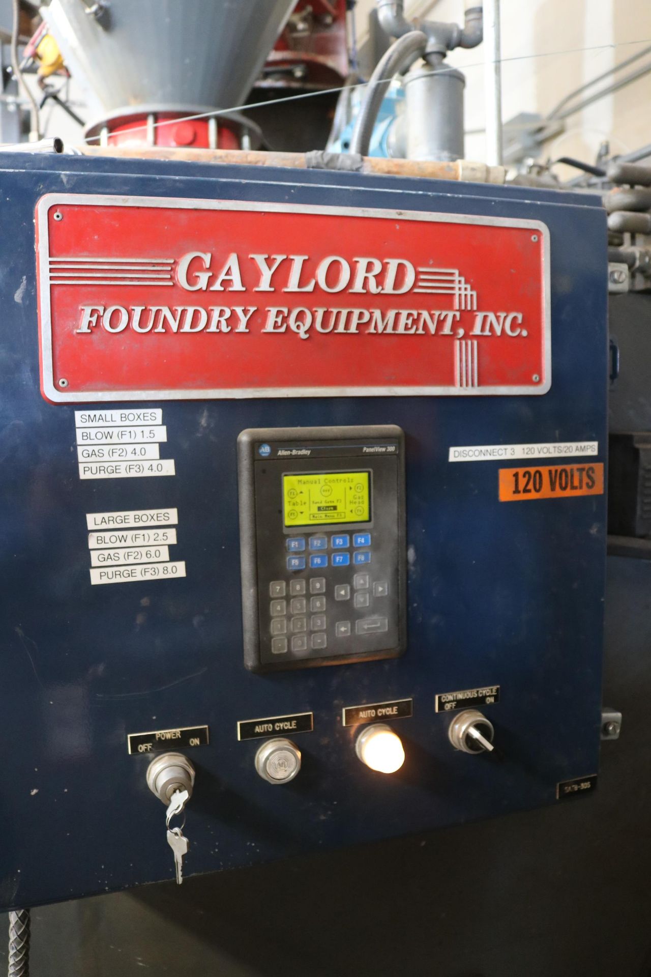 2001 GAYLORD CORE MACHINE SYSTEM, TINKER OMEGA TOM 125 CONTINUOUS MIXER, PUMPS AND FEED BUCKET - Image 10 of 15