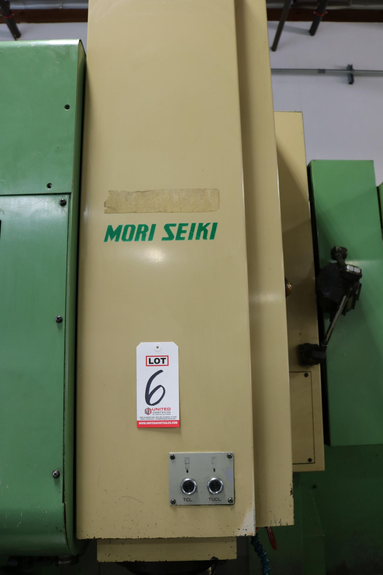 MORI SEIKI MV-55/50 CNC VERTICAL MACHINING CENTER, TRAVELS: 41" X 21" X 22", 55" X 21" TABLE, 4000 - Image 10 of 17