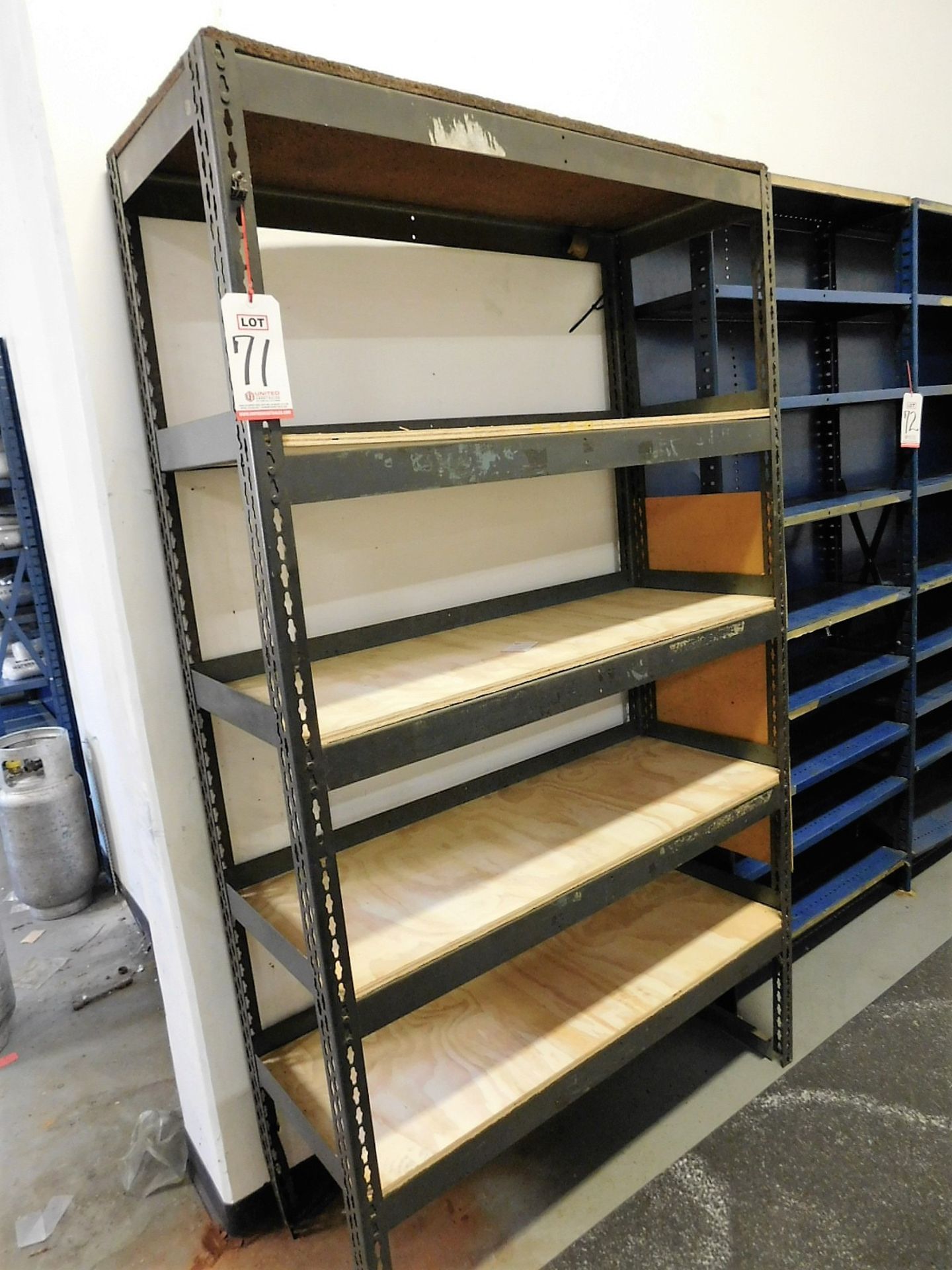 SHELF UNIT, 4' X 18" X 7'