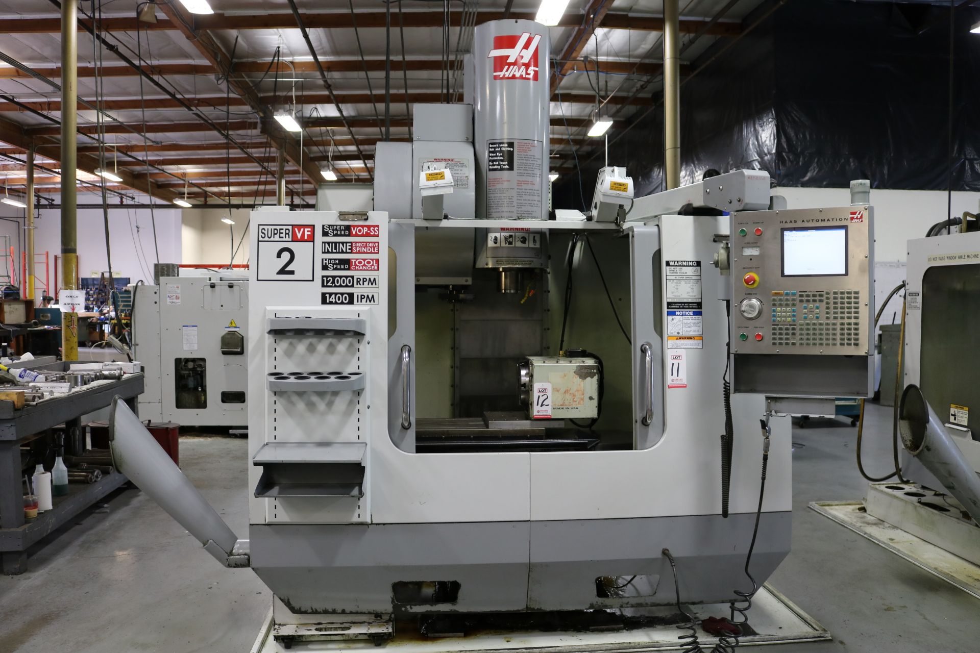 2005 HAAS VF-2SS CNC VERTICAL MACHINING CENTER, TRAVELS: 30" X 16" X 20", 36" X 14" TABLE, 12,000