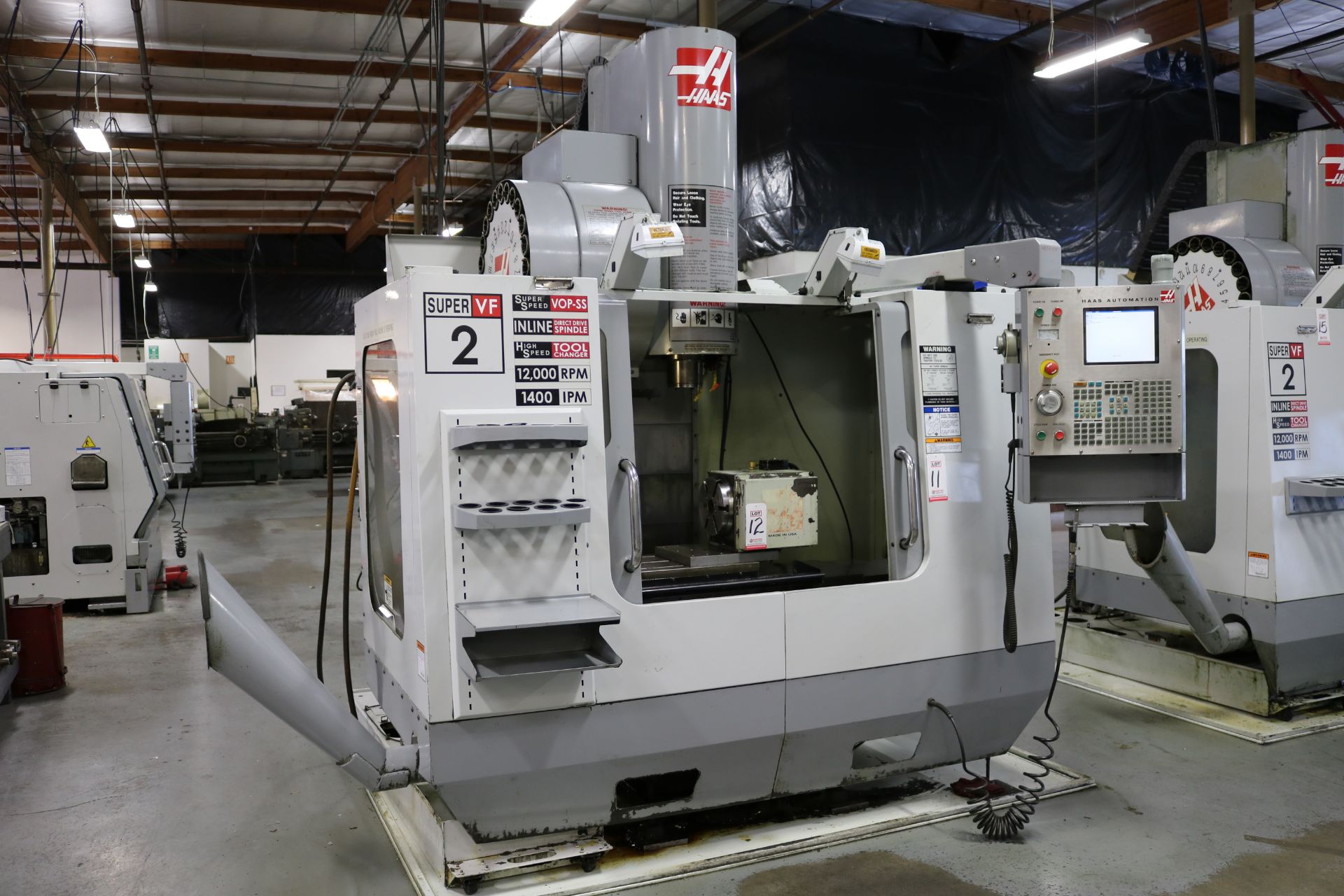 2005 HAAS VF-2SS CNC VERTICAL MACHINING CENTER, TRAVELS: 30" X 16" X 20", 36" X 14" TABLE, 12,000 - Image 2 of 14