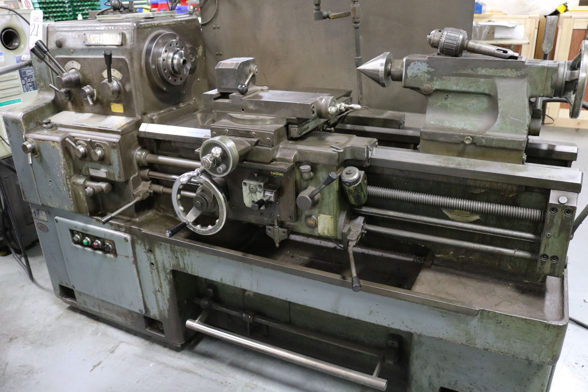 MORI SEIKI M-850G ENGINE LATHE, GEARED HEAD GAP BED, 17" X 33" CC, 2" HOLE THRU, 5 HP, DRO, - Image 2 of 8