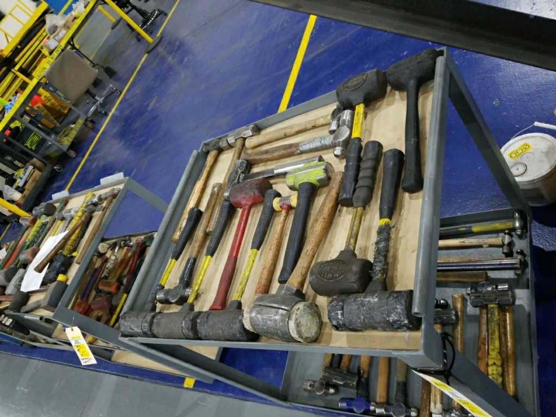 Cart with all types of hammers