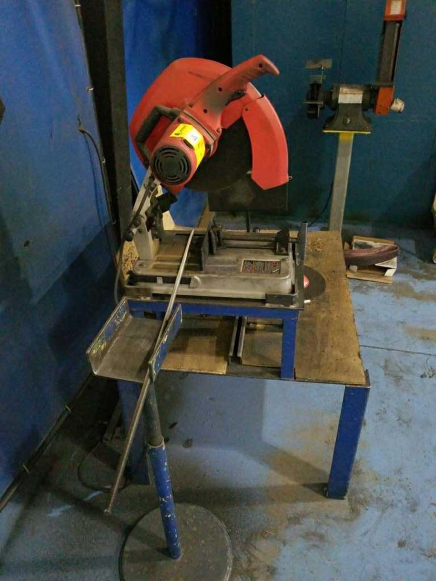 Milwaukee 14" chop saw, 120v w/welding screen