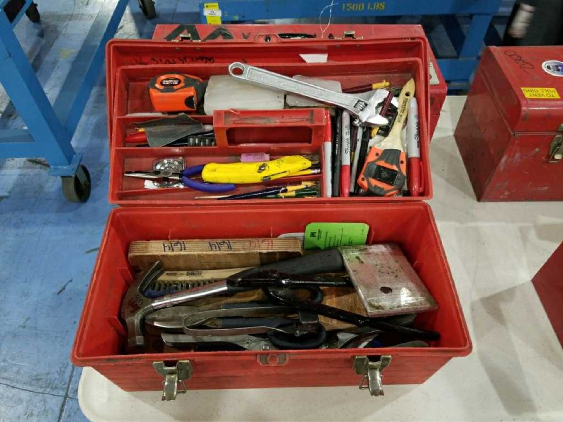 Red Toolbox w/Tools (plastic) - Image 4 of 6