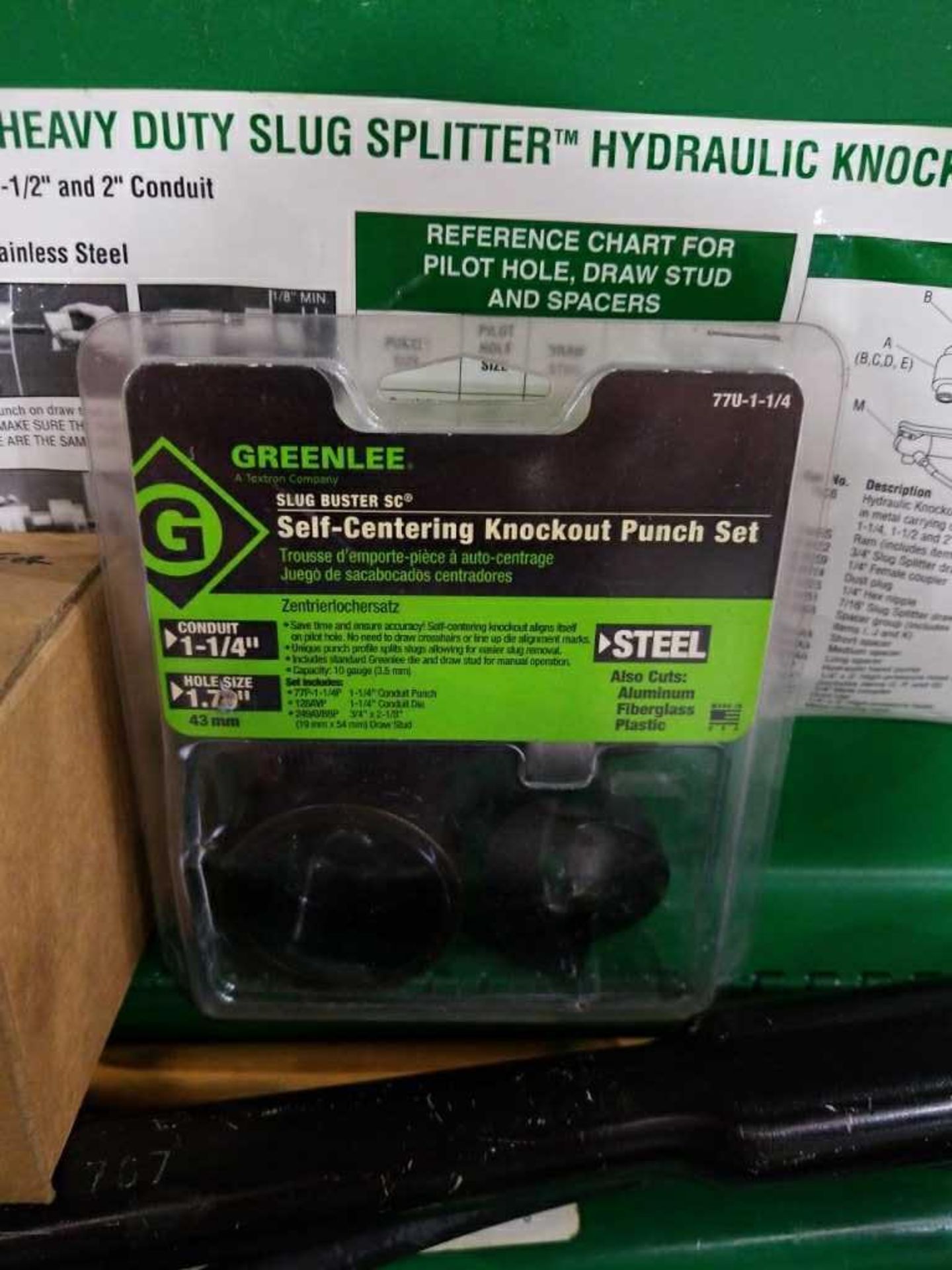 Greenlee 7506 HD Slug Splitter hyd. Knockout punch set