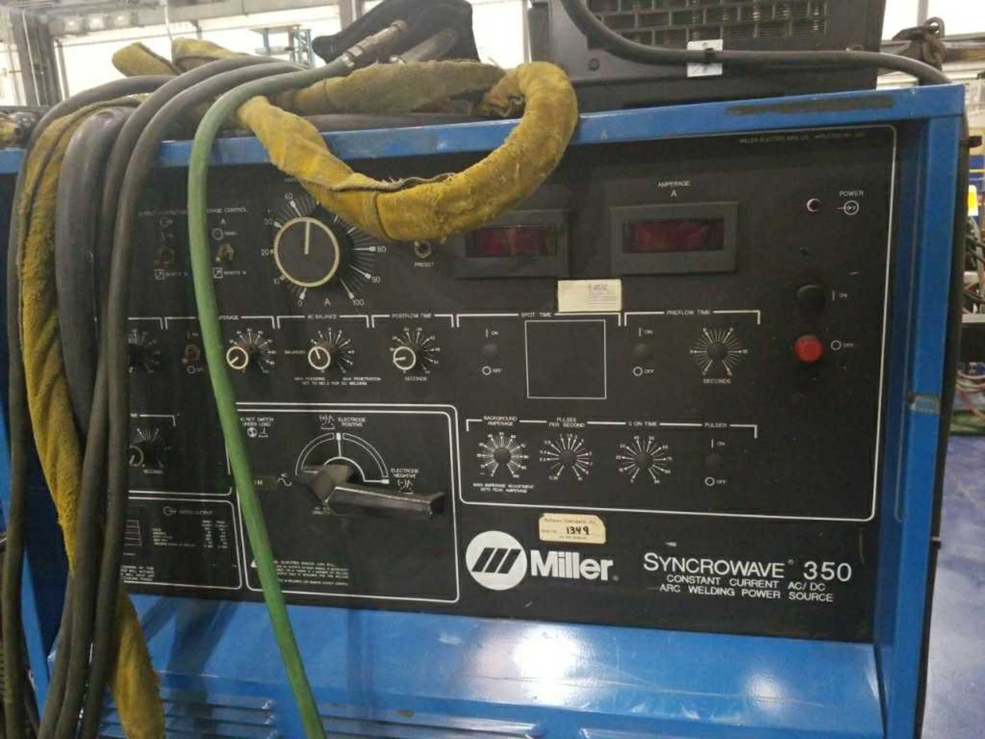 Miller Syncrowave 350 Welder AC/DC Arcwelding Power Source w/Leads & Miller Unit 043007, LG005741 - Bild 4 aus 9