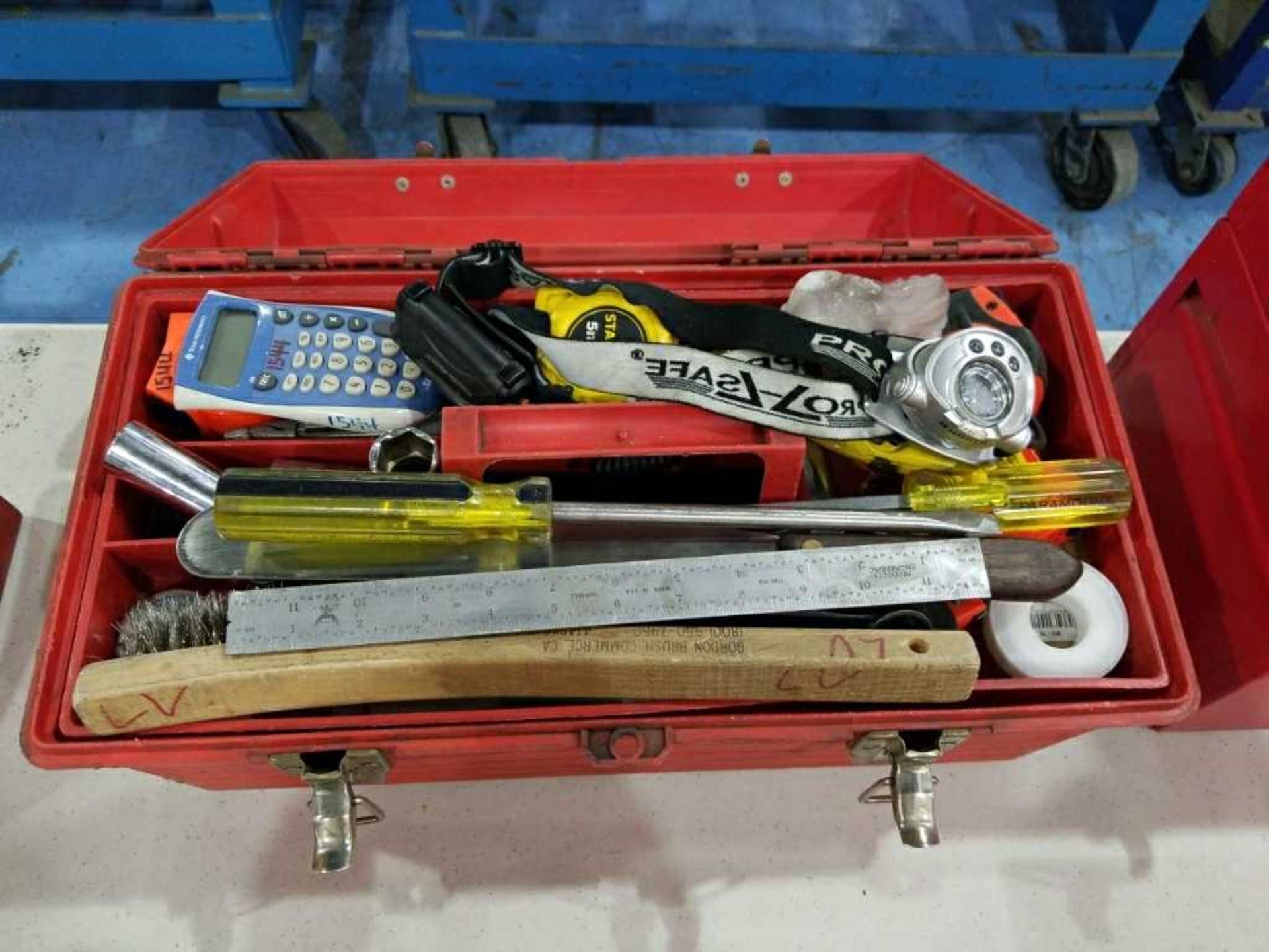 Red Toolbox w/Tools (plastic) - Image 3 of 6