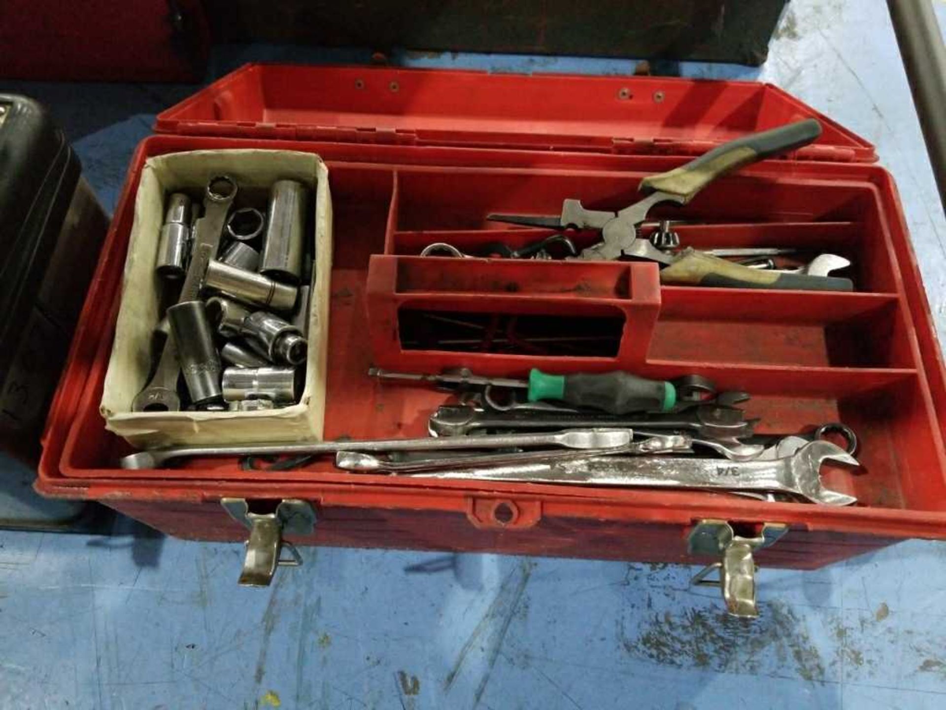 Red Toolbox w/Tools (plastic) - Image 2 of 4