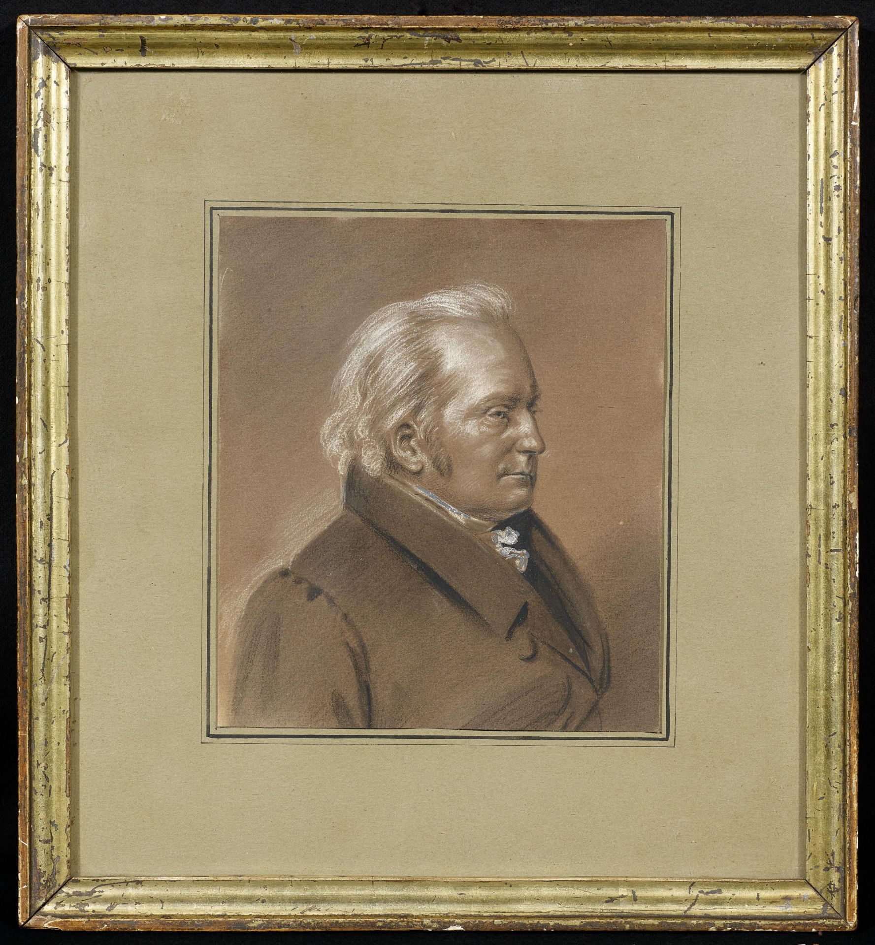 Deutscher Meister um 1850 Zwei Porträtbildnisse. Bildnis der Frederike Hacke und ihres Mannes. - Bild 3 aus 7