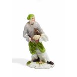 MINIATURFIGUR EINES FLEISCHVERKÄUFERS. Meissen. 2. Hälfte 18. Jh. Modell P. Reinicke um 1750.